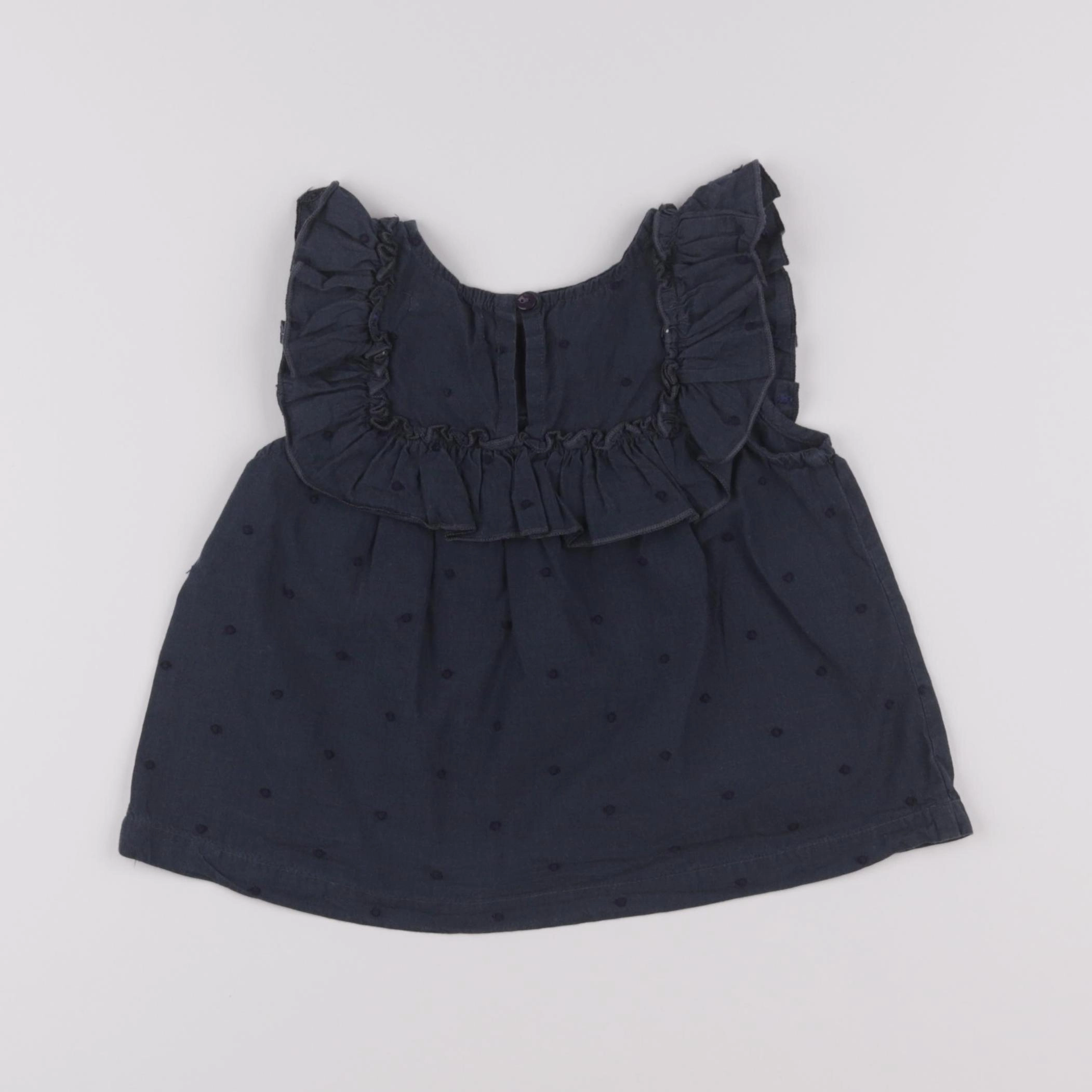Monoprix - blouse bleu - 3 ans