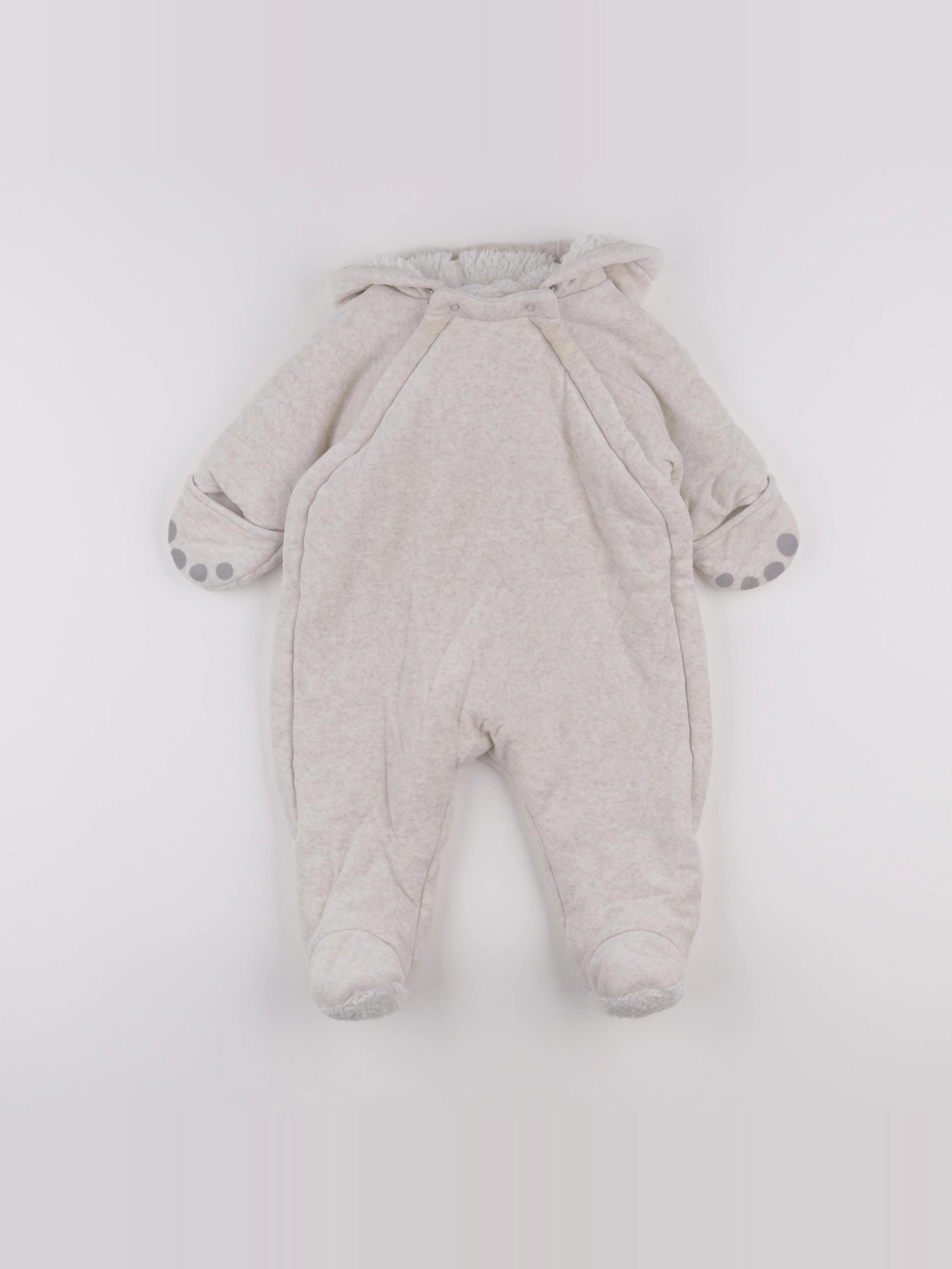 Petit Bateau - combi-pilote beige - 6 mois