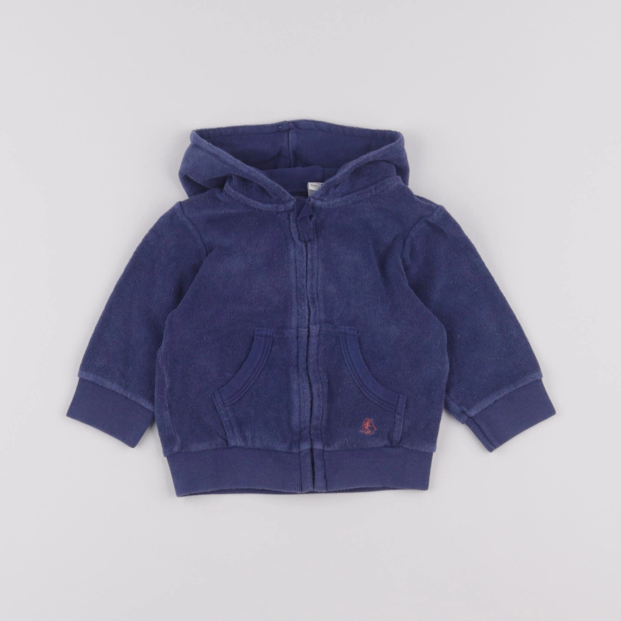 Petit Bateau - sweat bleu - 6 mois