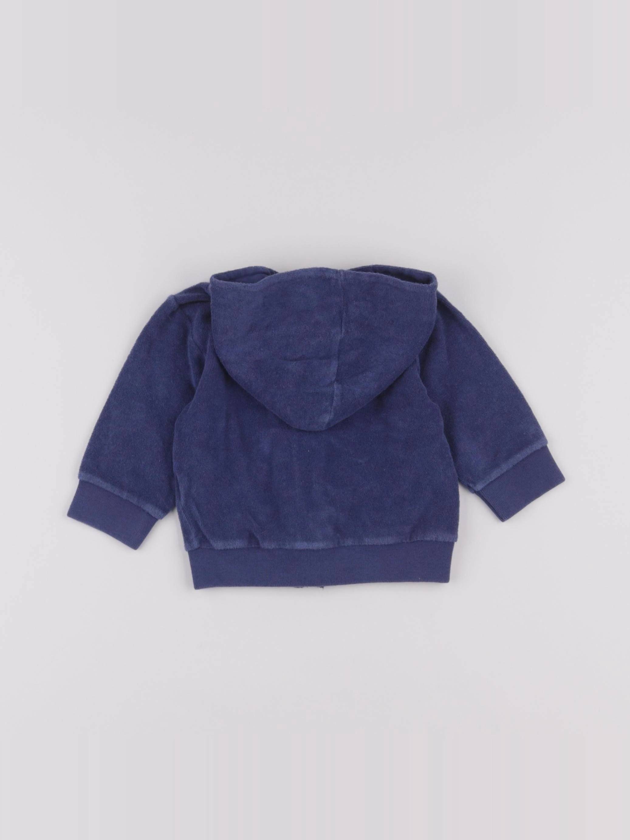 Petit Bateau - sweat bleu - 6 mois