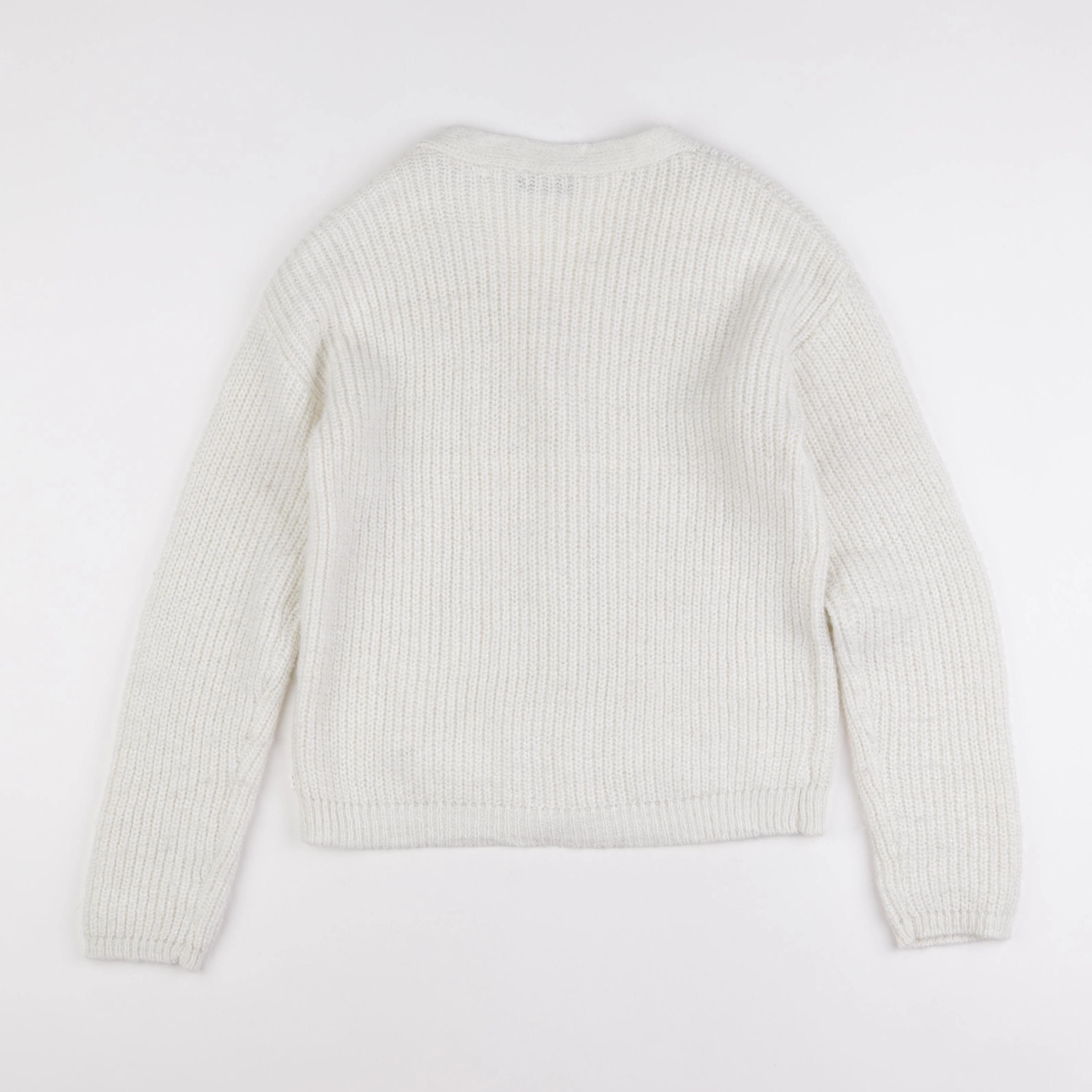 Vertbaudet - gilet blanc, argent - 14 ans