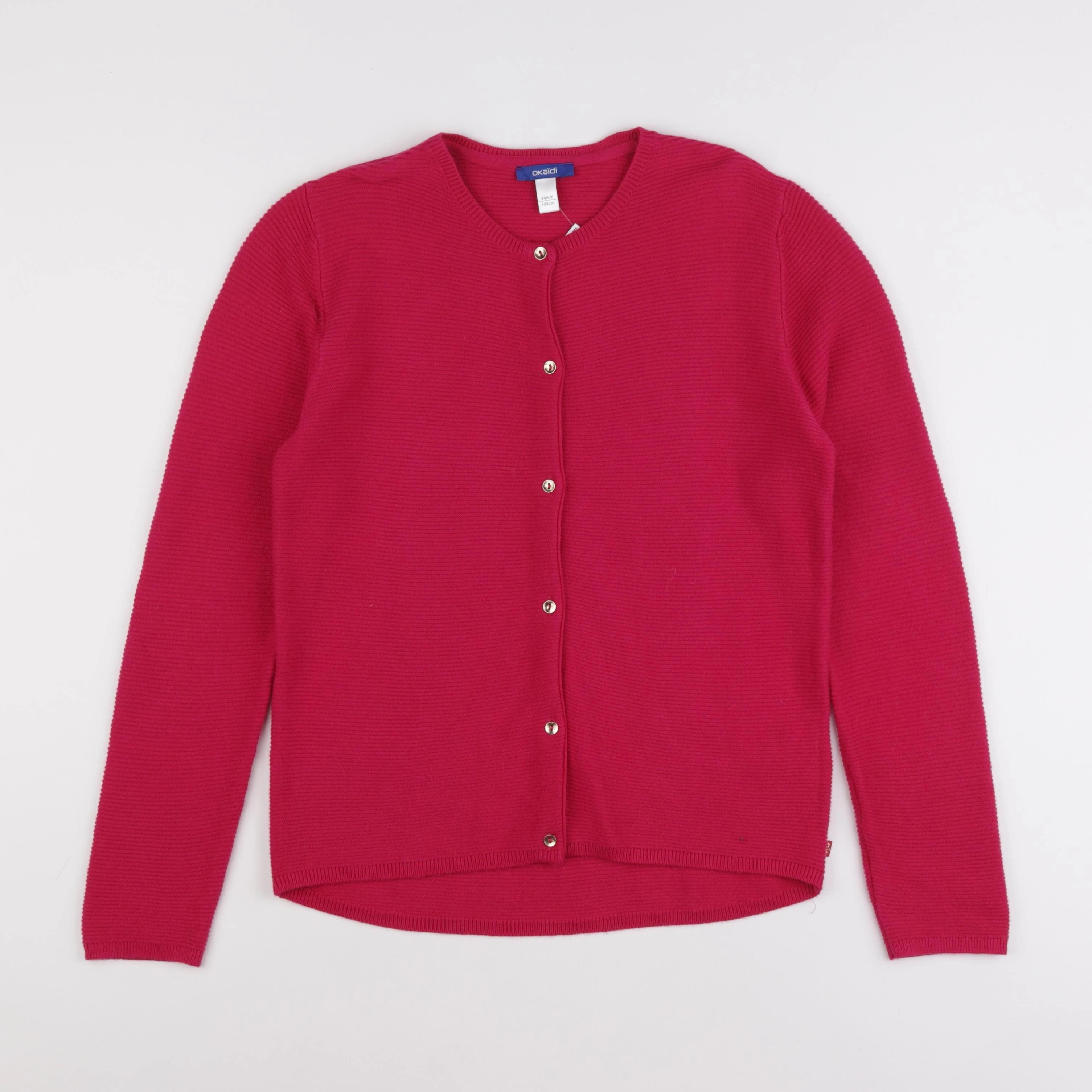 Okaidi - gilet rose - 14 ans