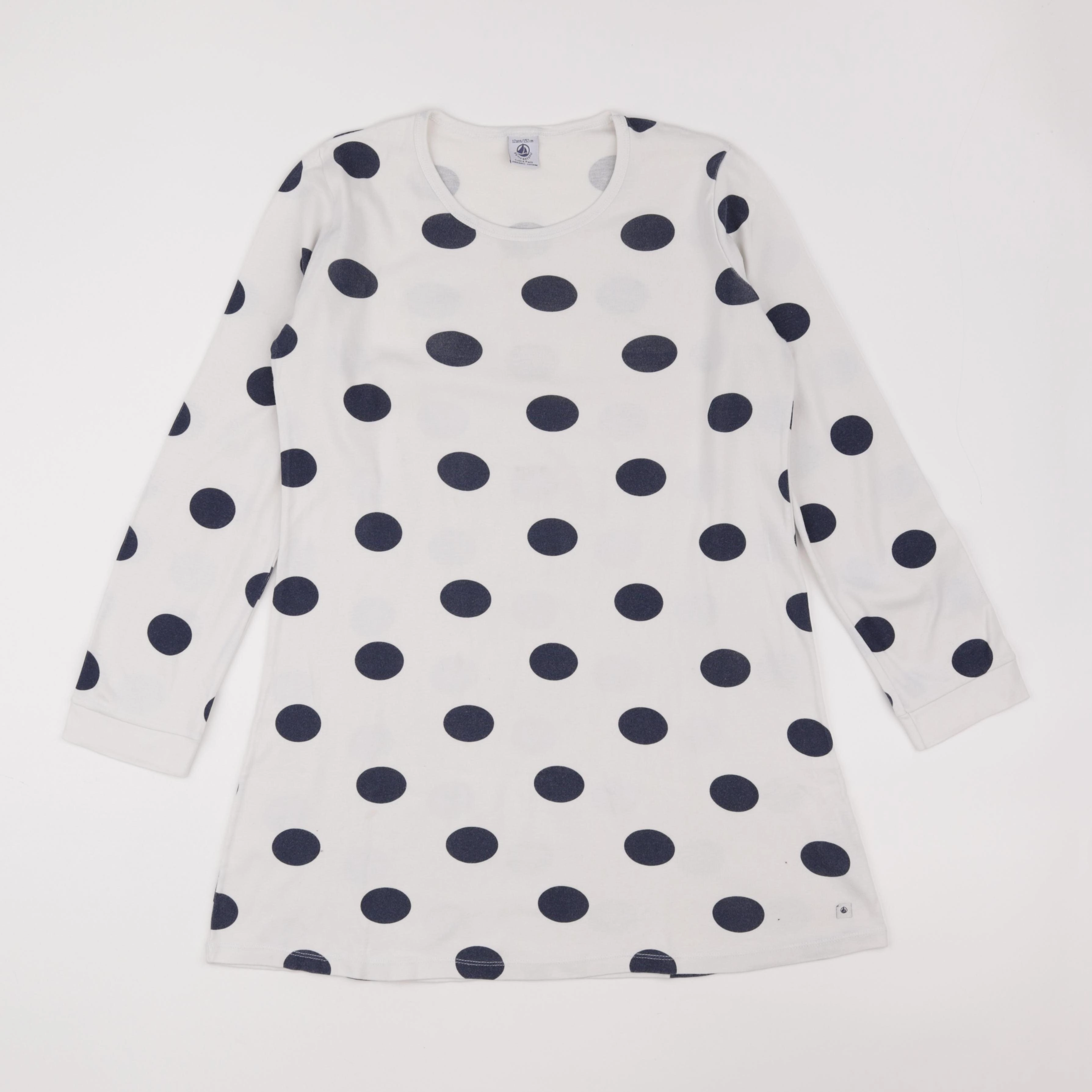 Petit Bateau - chemise de nuit coton bleu - 12 ans