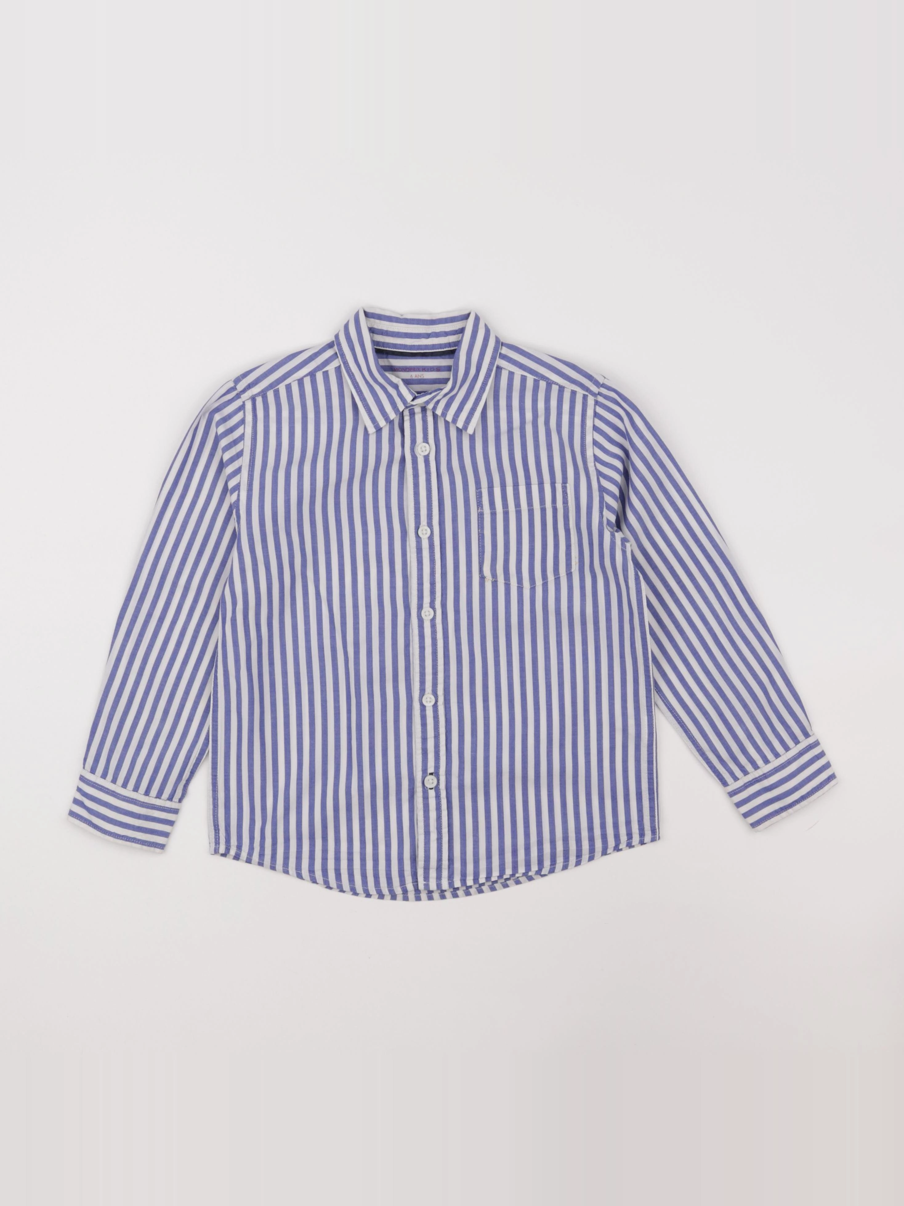 Monoprix - chemise bleu - 6 ans