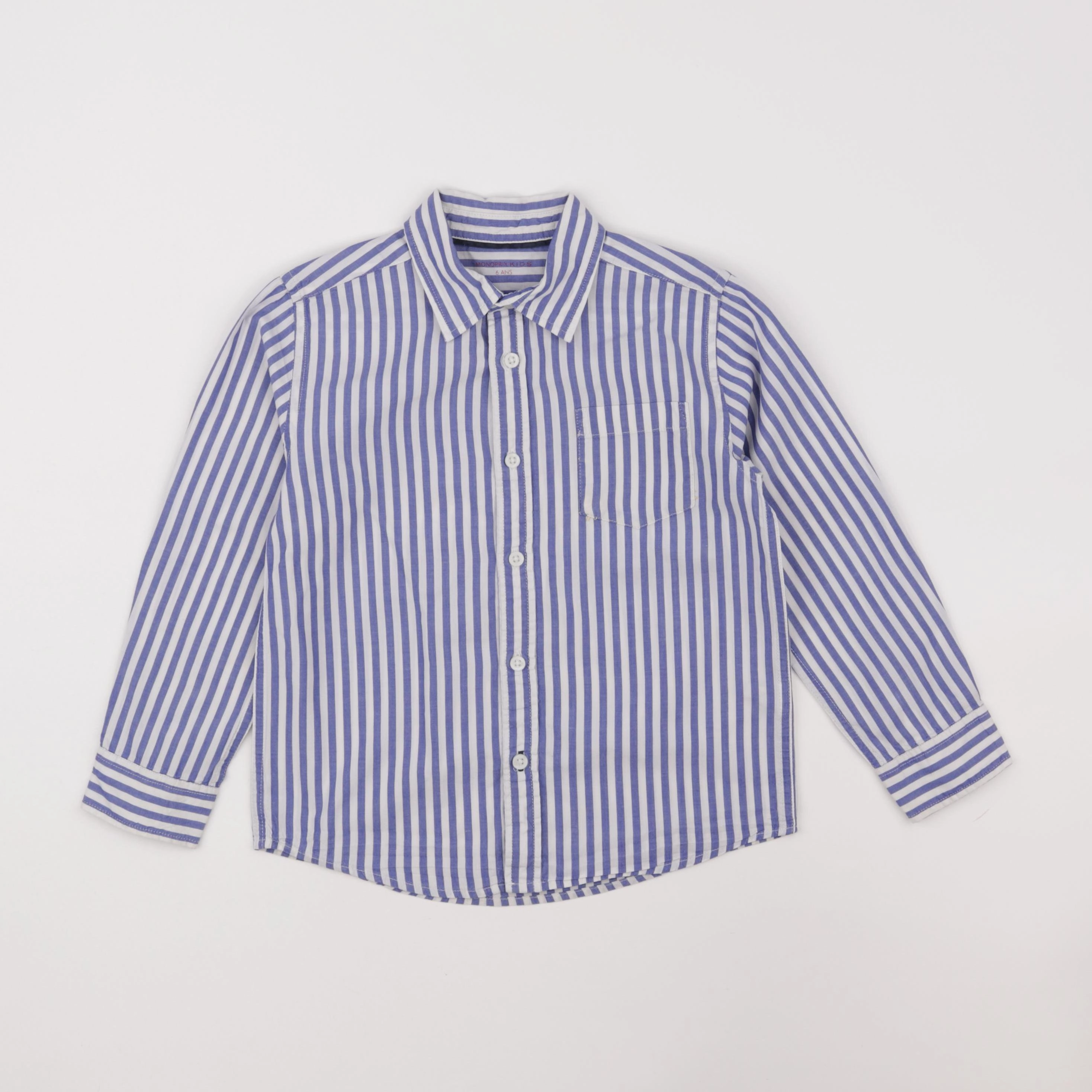 Monoprix - chemise bleu - 6 ans