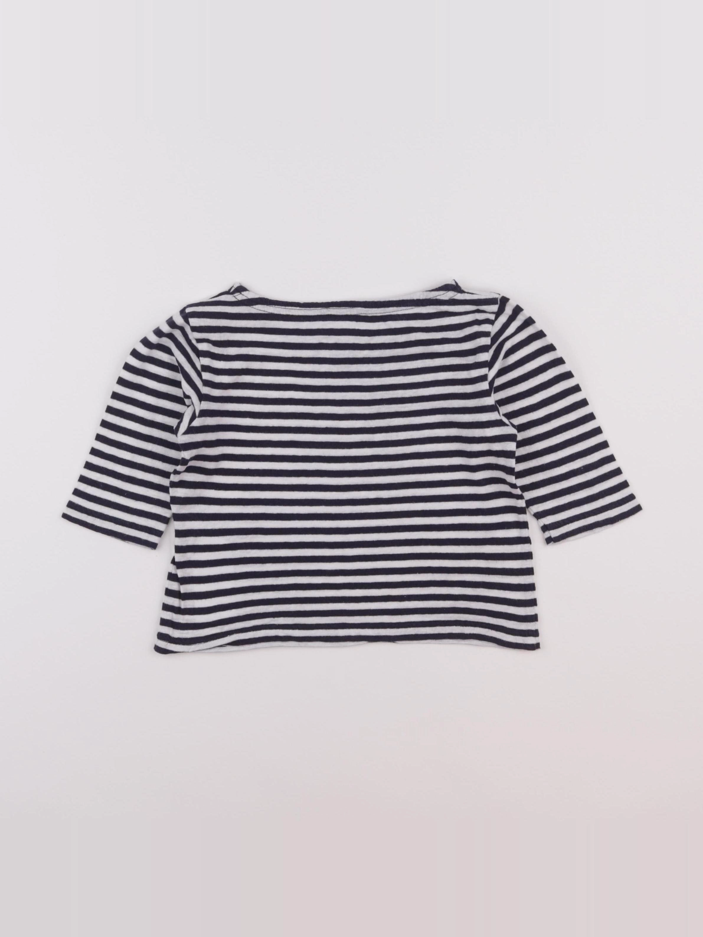 Armor Lux - tee-shirt bleu, blanc - 2 ans