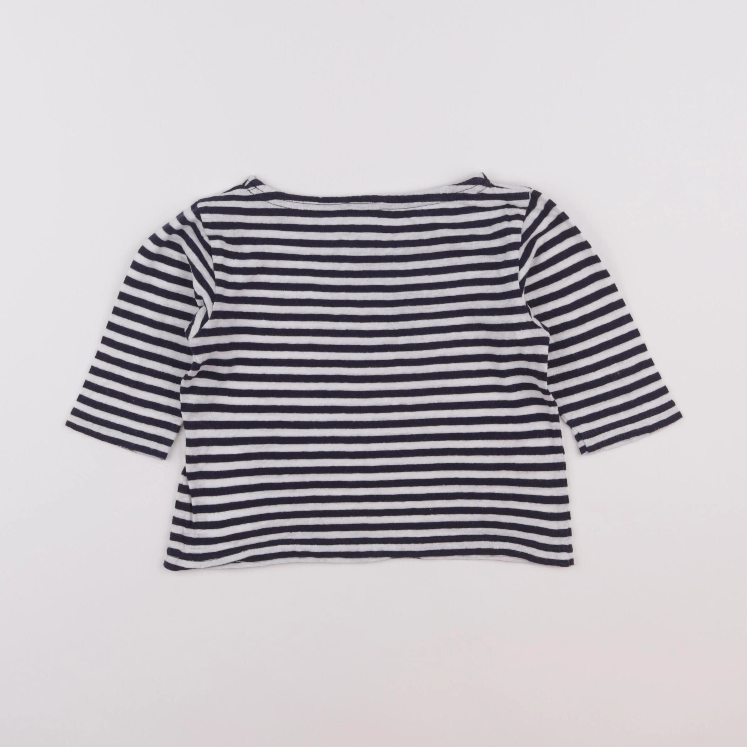 Armor Lux - tee-shirt bleu, blanc - 2 ans