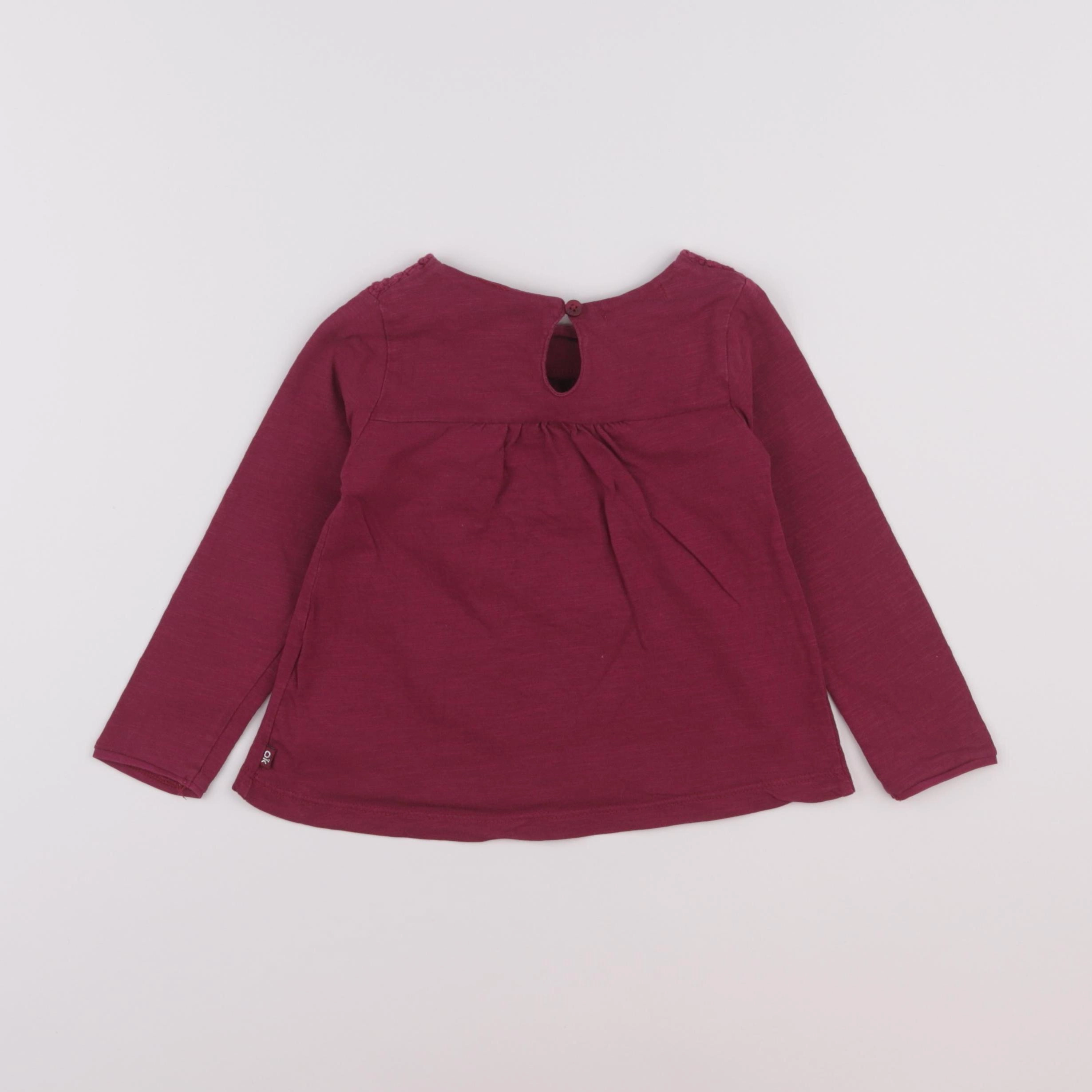 Okaidi - tee-shirt rose - 2 ans