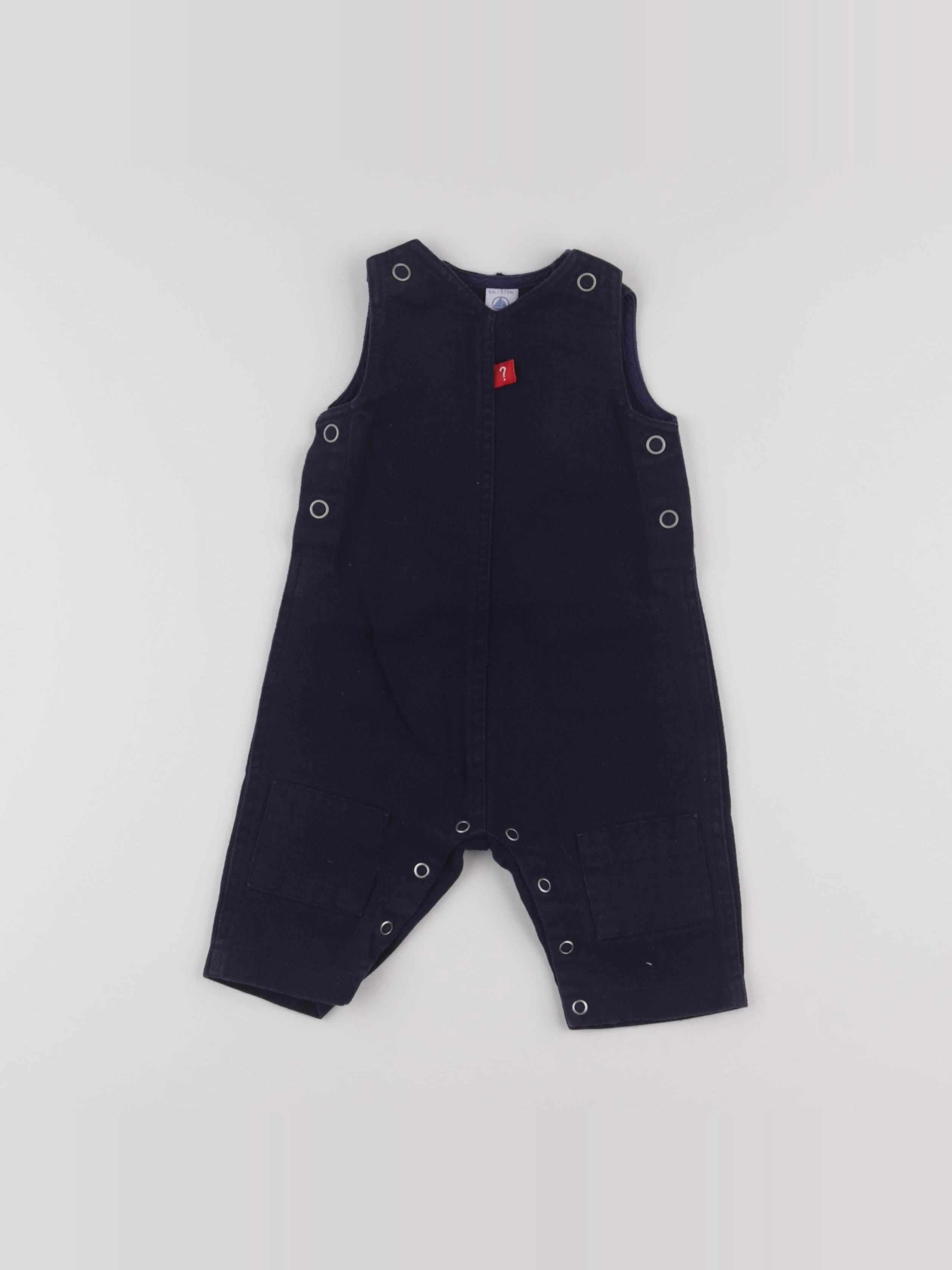 Petit Bateau - salopette bleu - 6 mois