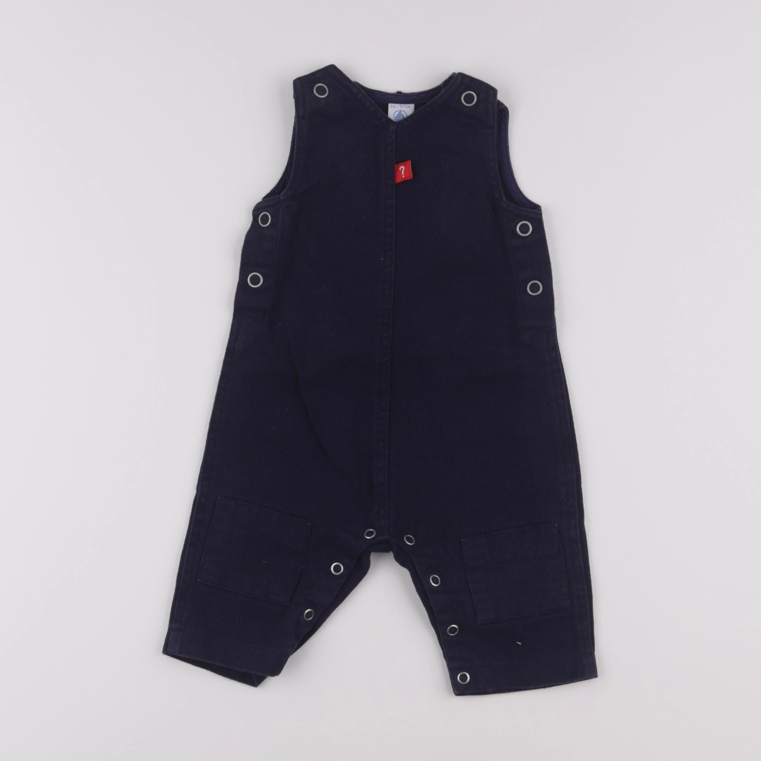 Petit Bateau - salopette bleu - 6 mois
