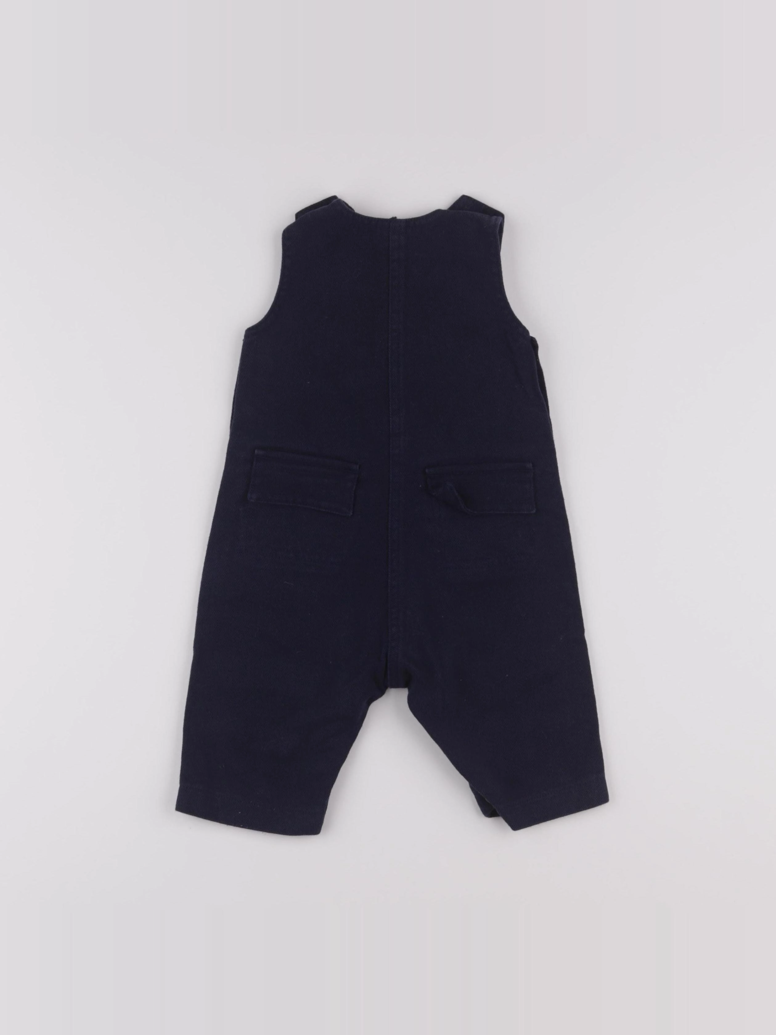Petit Bateau - salopette bleu - 6 mois
