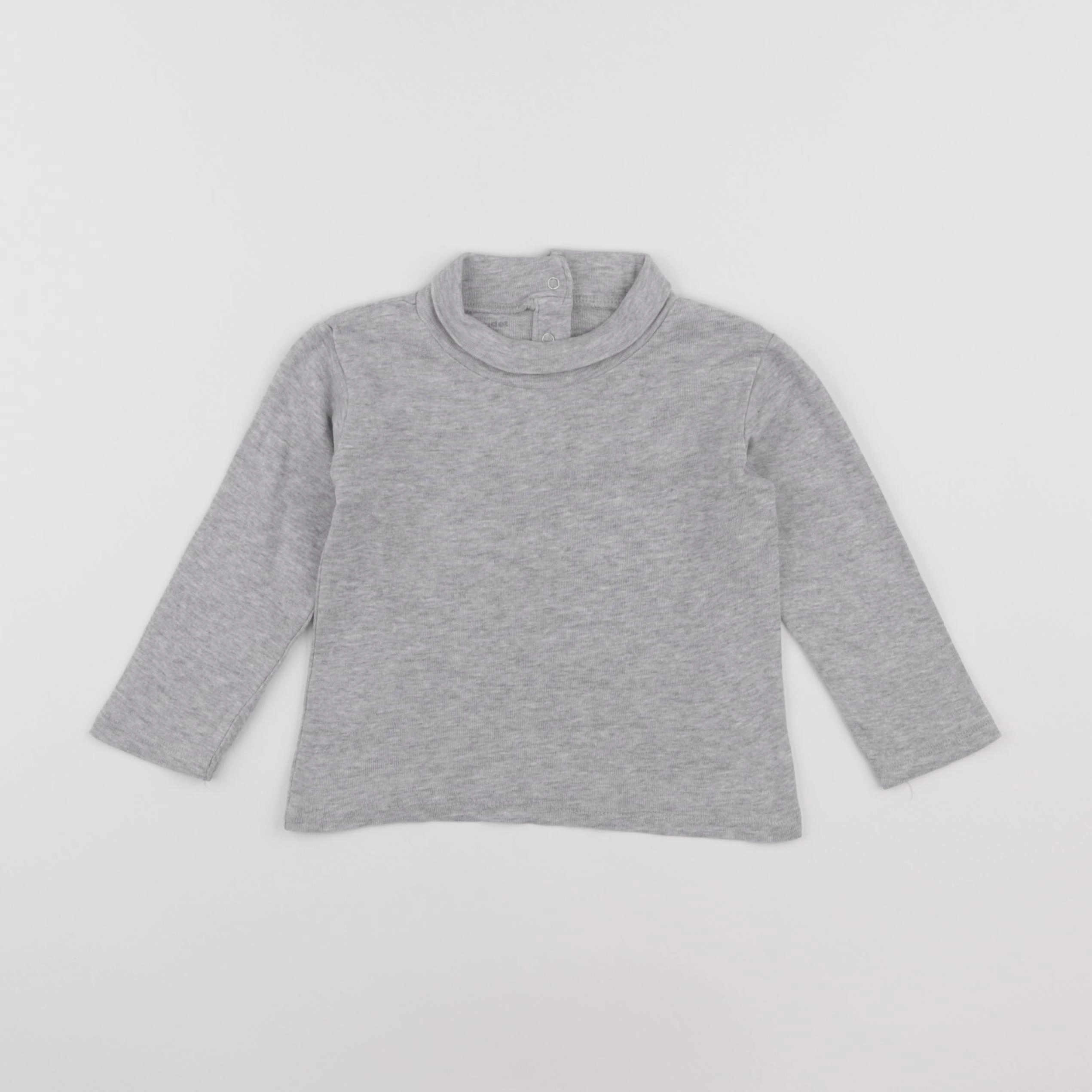 Vertbaudet - sous-pull gris - 24 mois