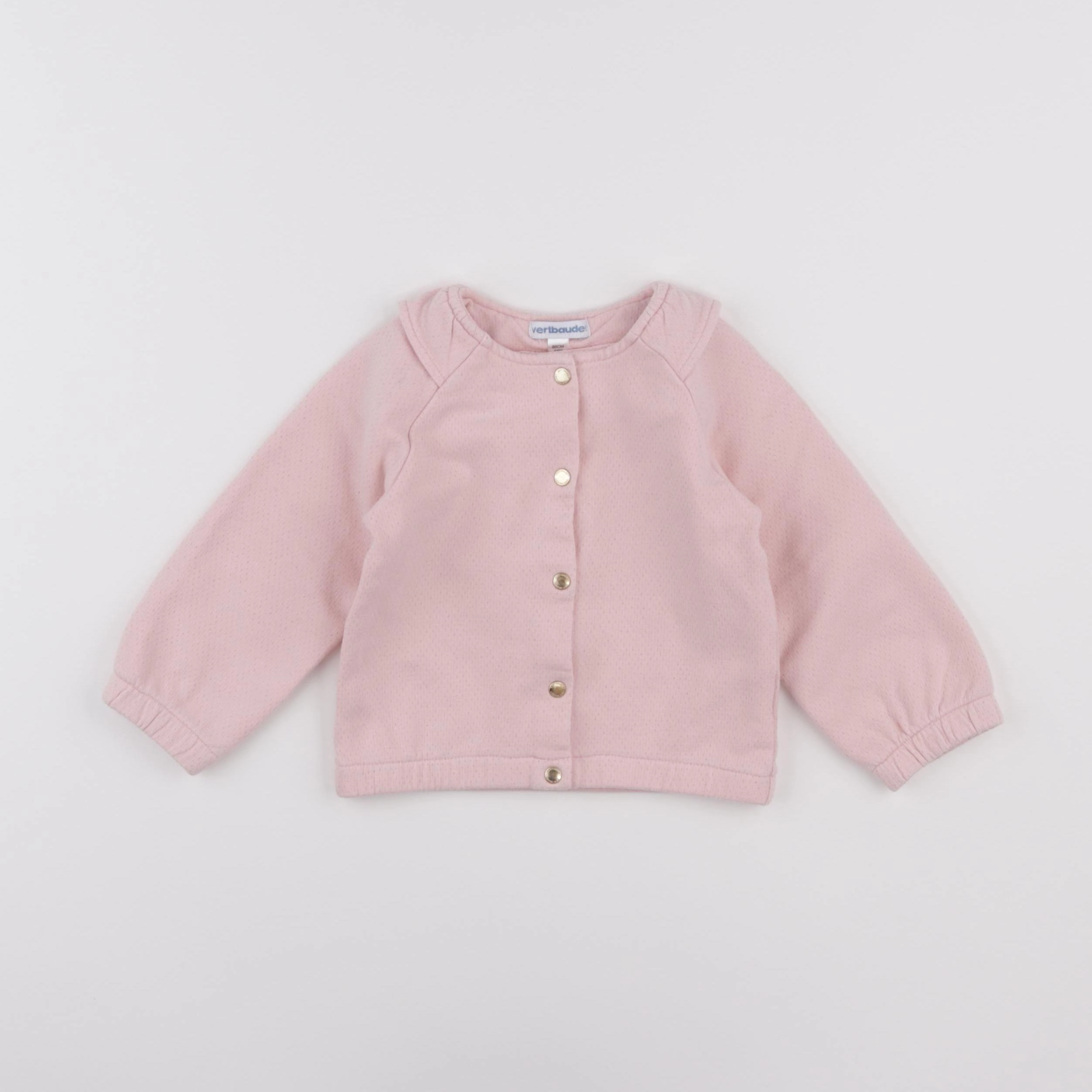 Vertbaudet - sweat rose, or - 24 mois