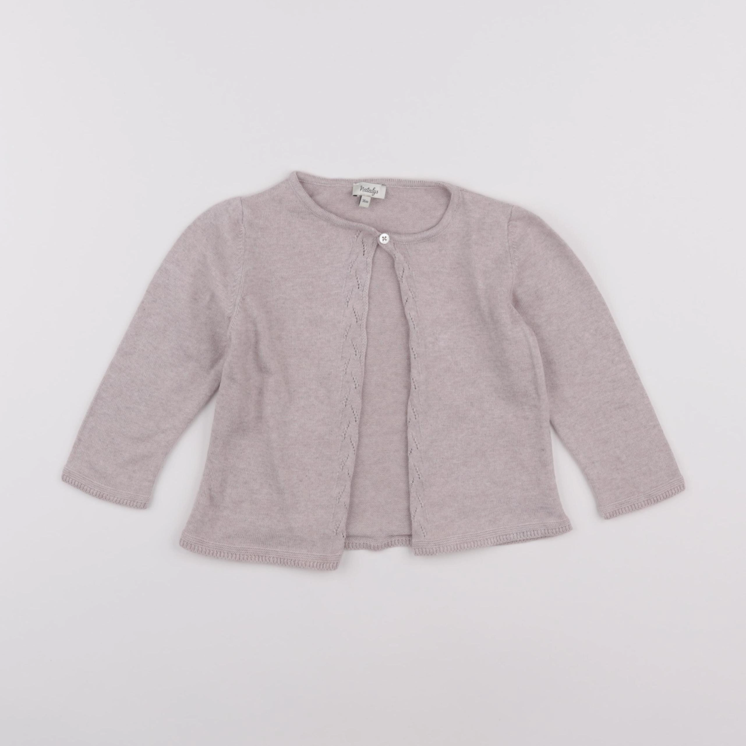 Natalys - gilet rose - 36 mois