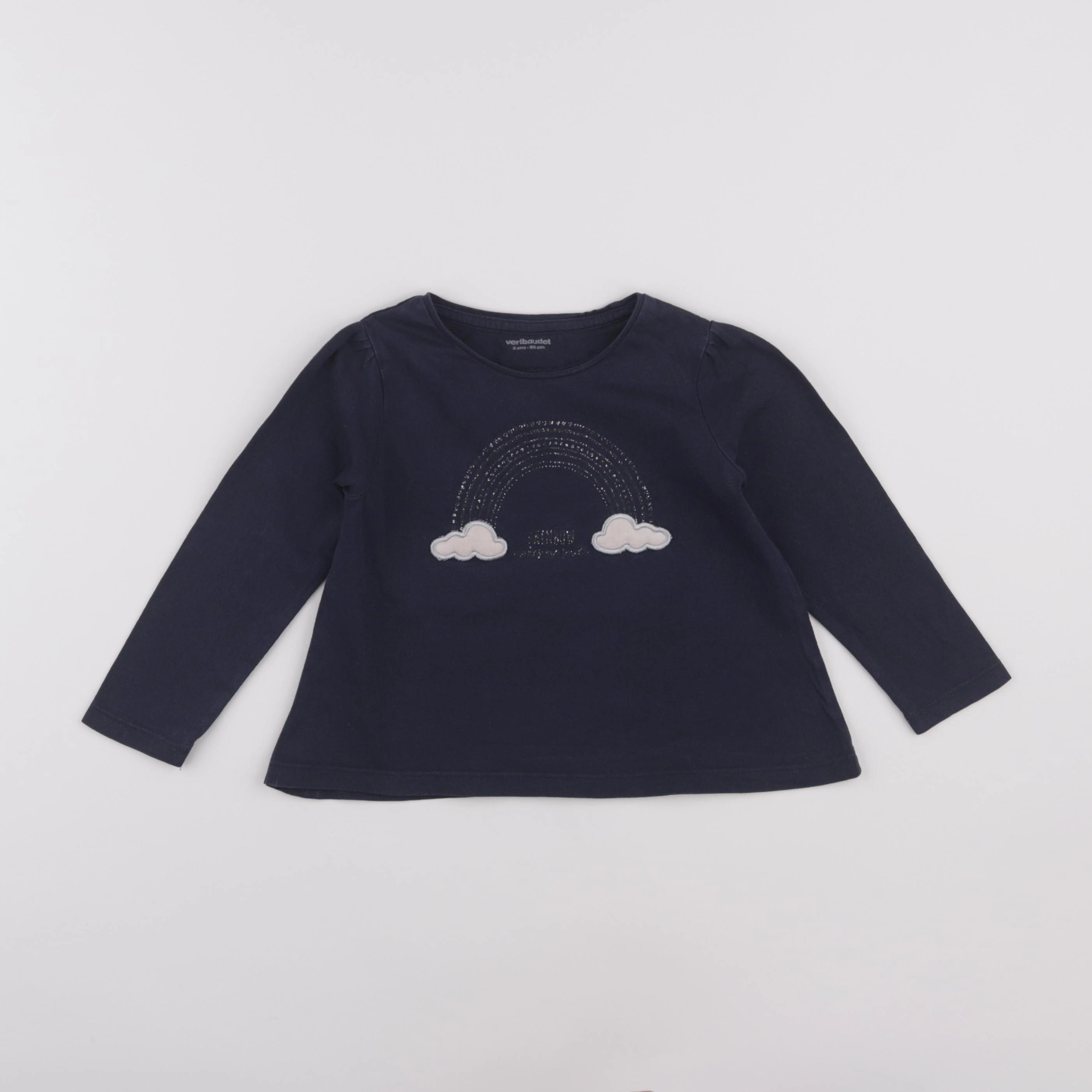 Vertbaudet - tee-shirt bleu - 2 ans
