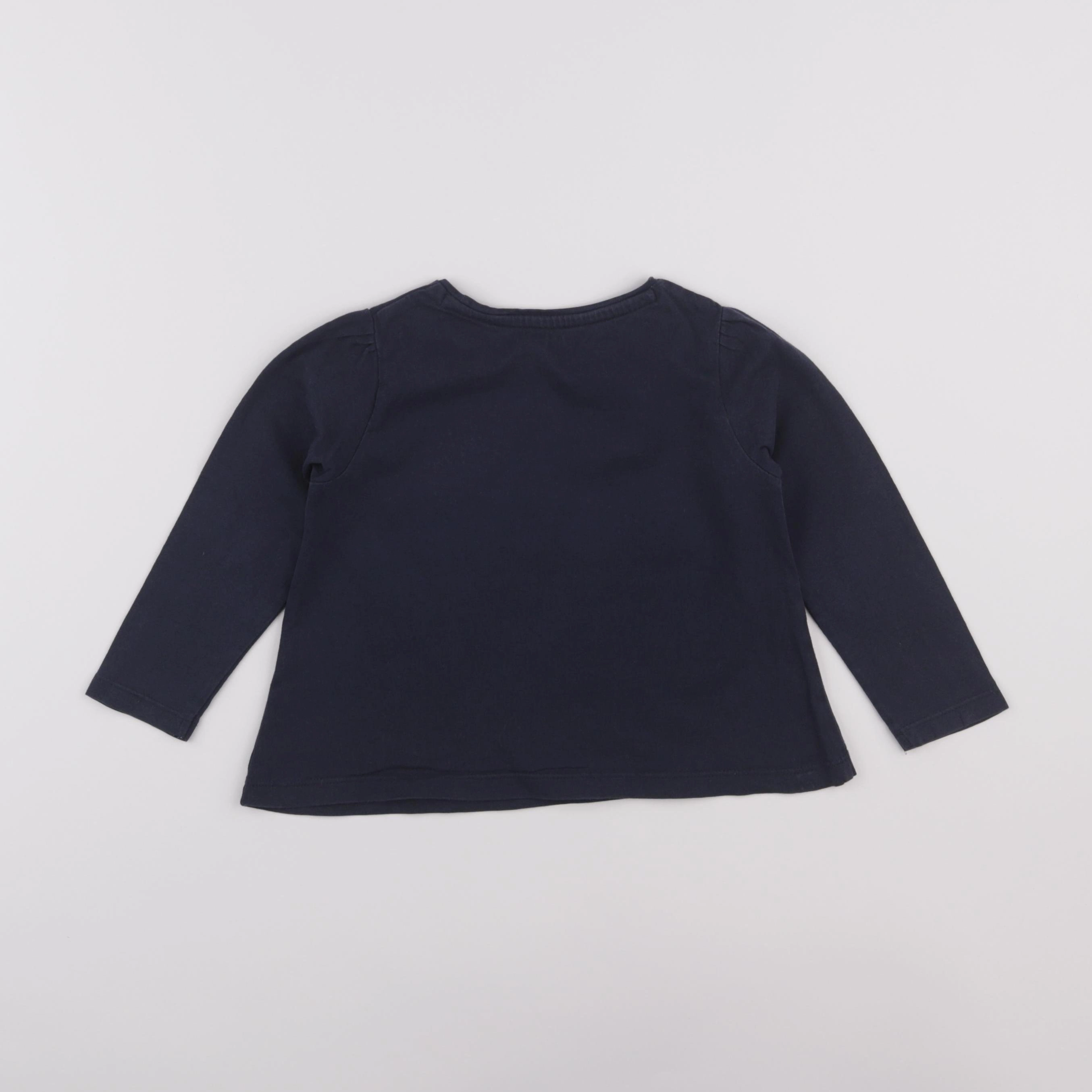 Vertbaudet - tee-shirt bleu - 2 ans