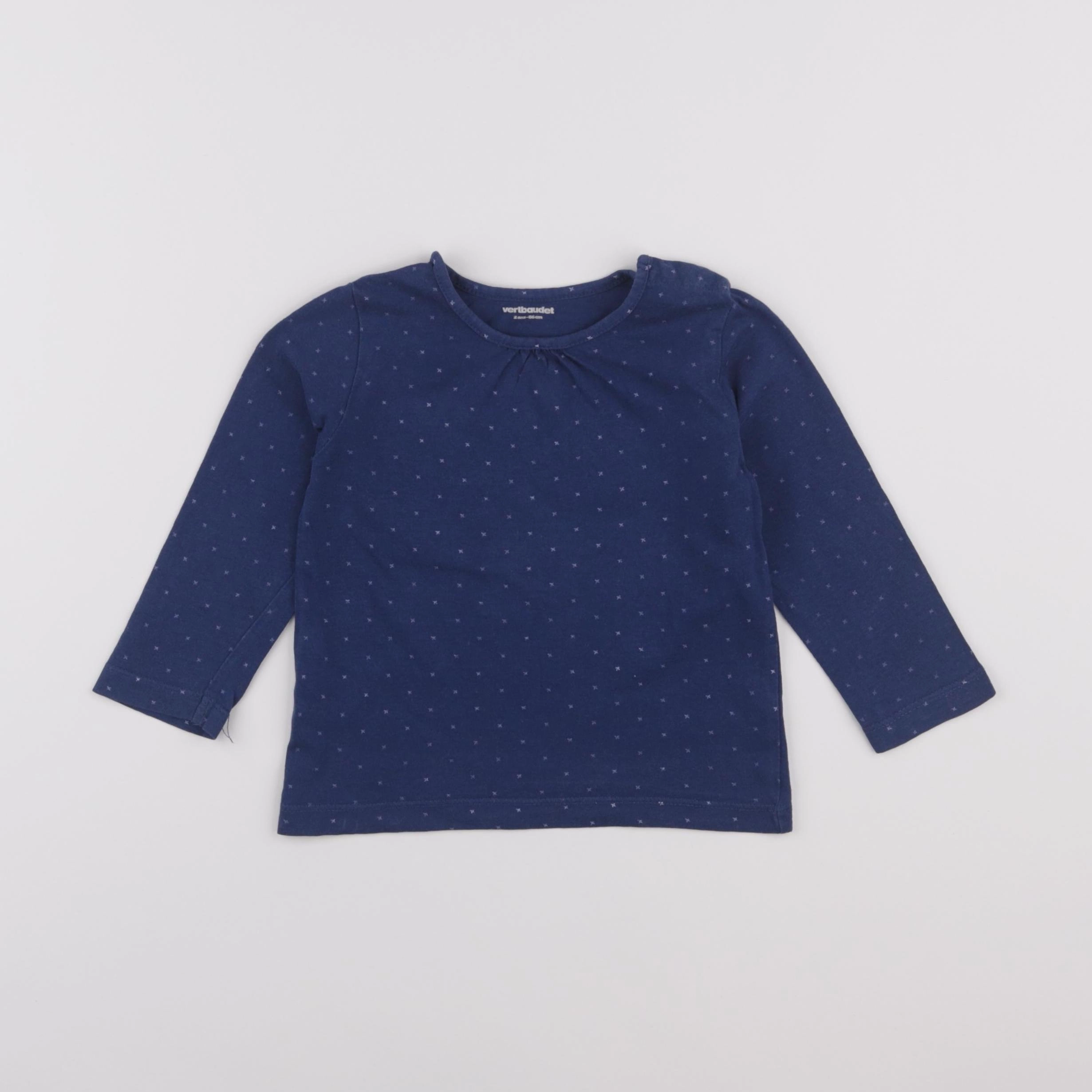 Vertbaudet - tee-shirt bleu - 2 ans