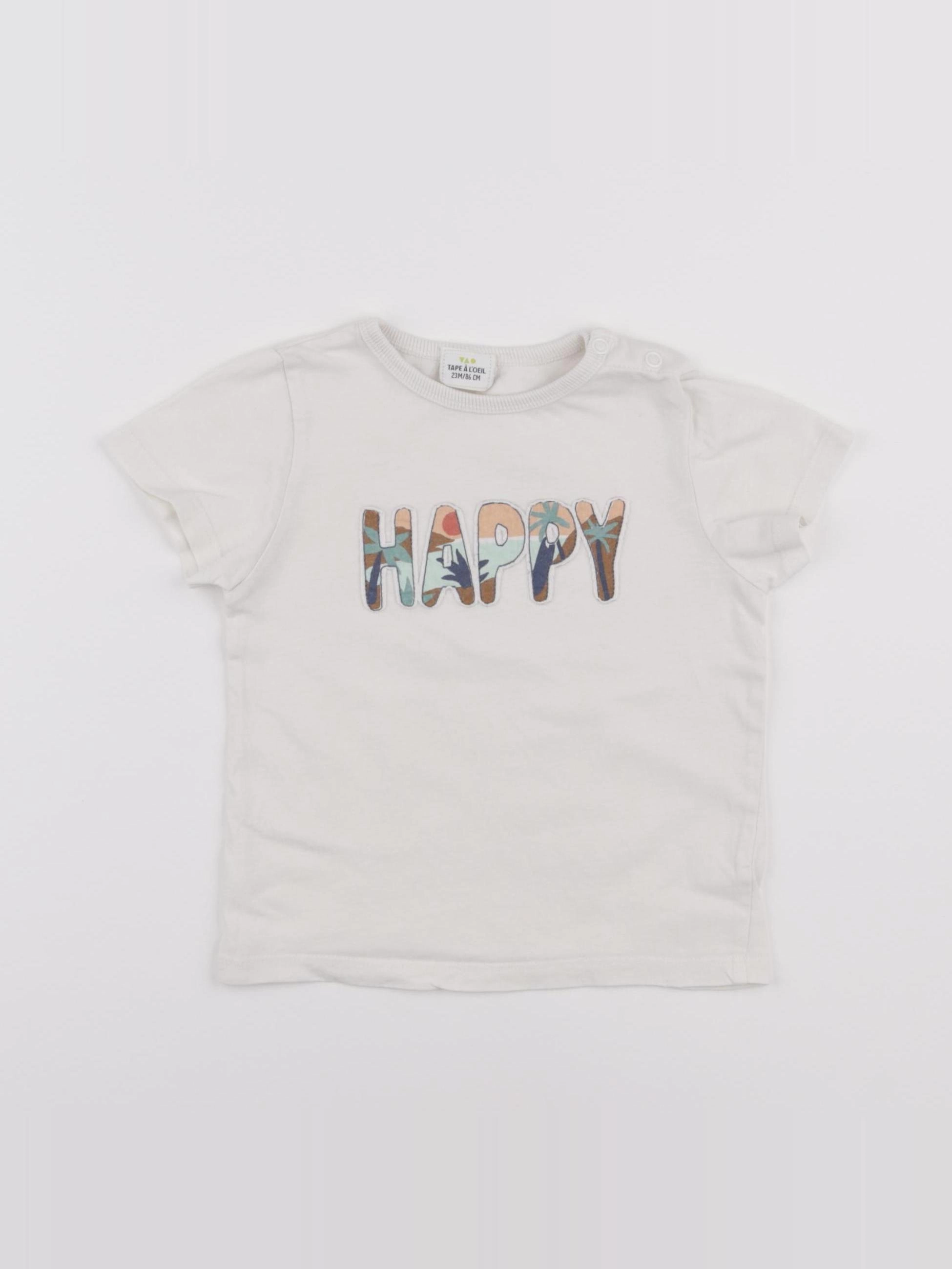 Tape à l'oeil - tee-shirt blanc - 24 mois