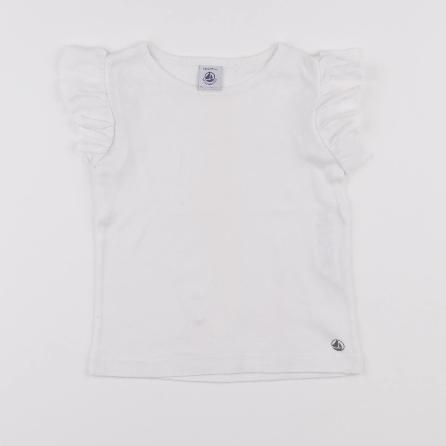 Petit Bateau - tee-shirt blanc - 3 ans