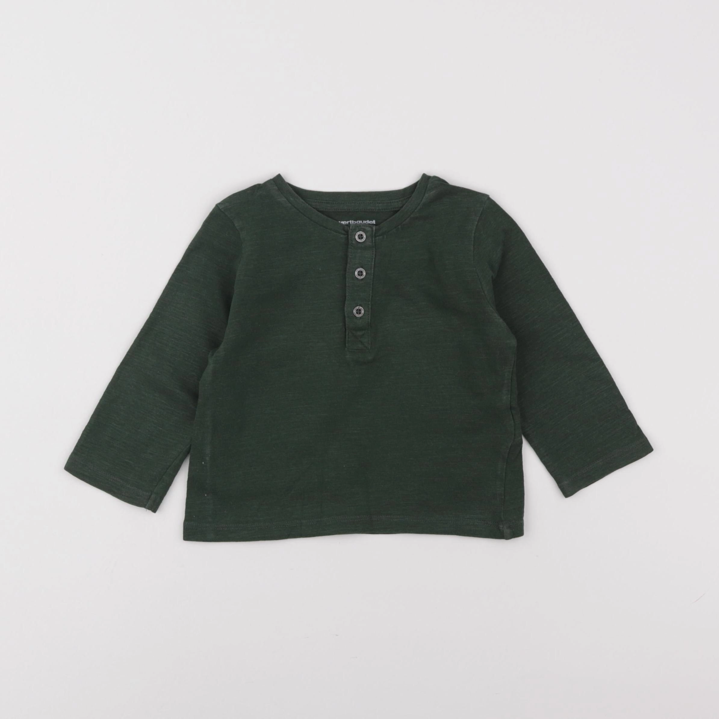 Vertbaudet - tee-shirt vert - 12 mois