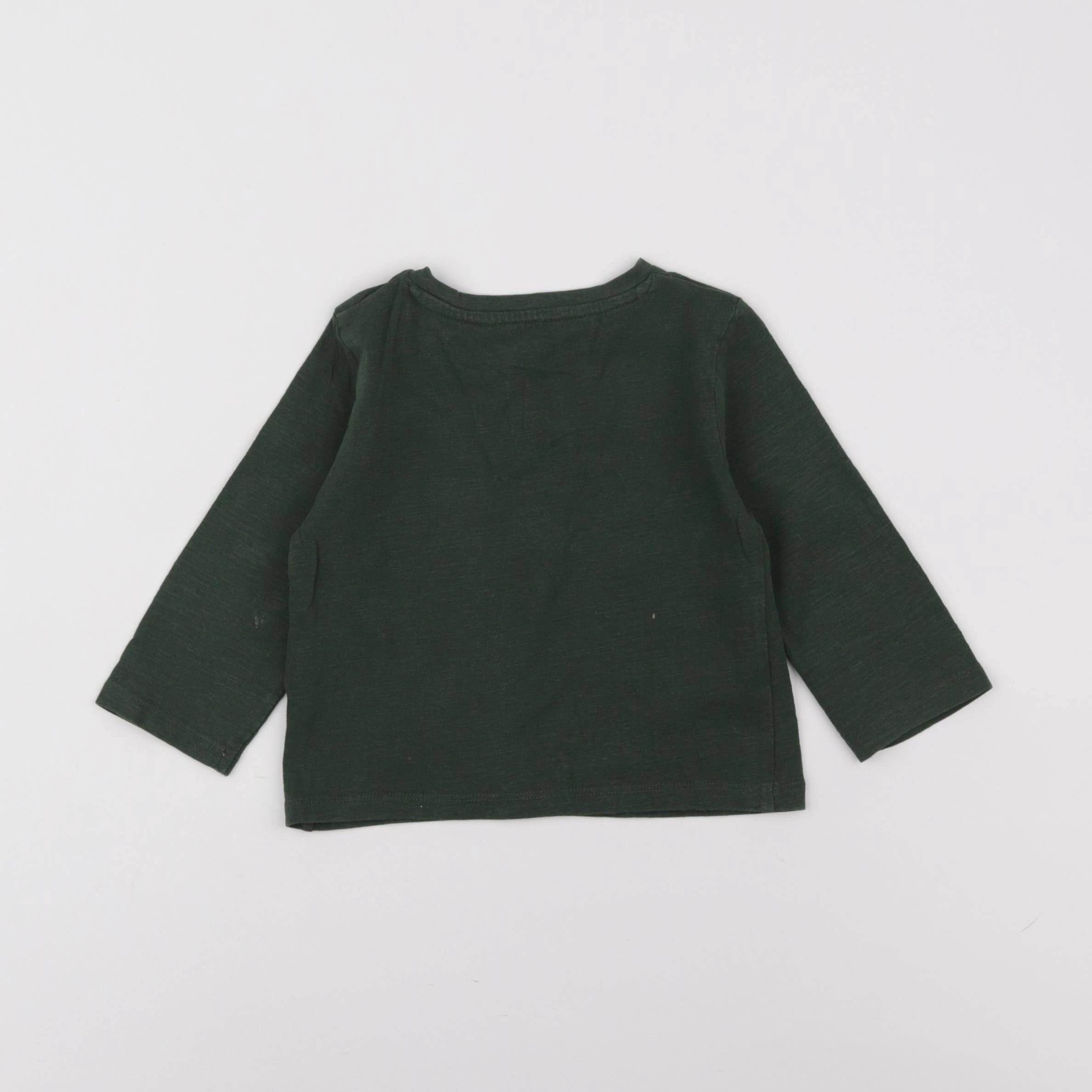 Vertbaudet - tee-shirt vert - 12 mois