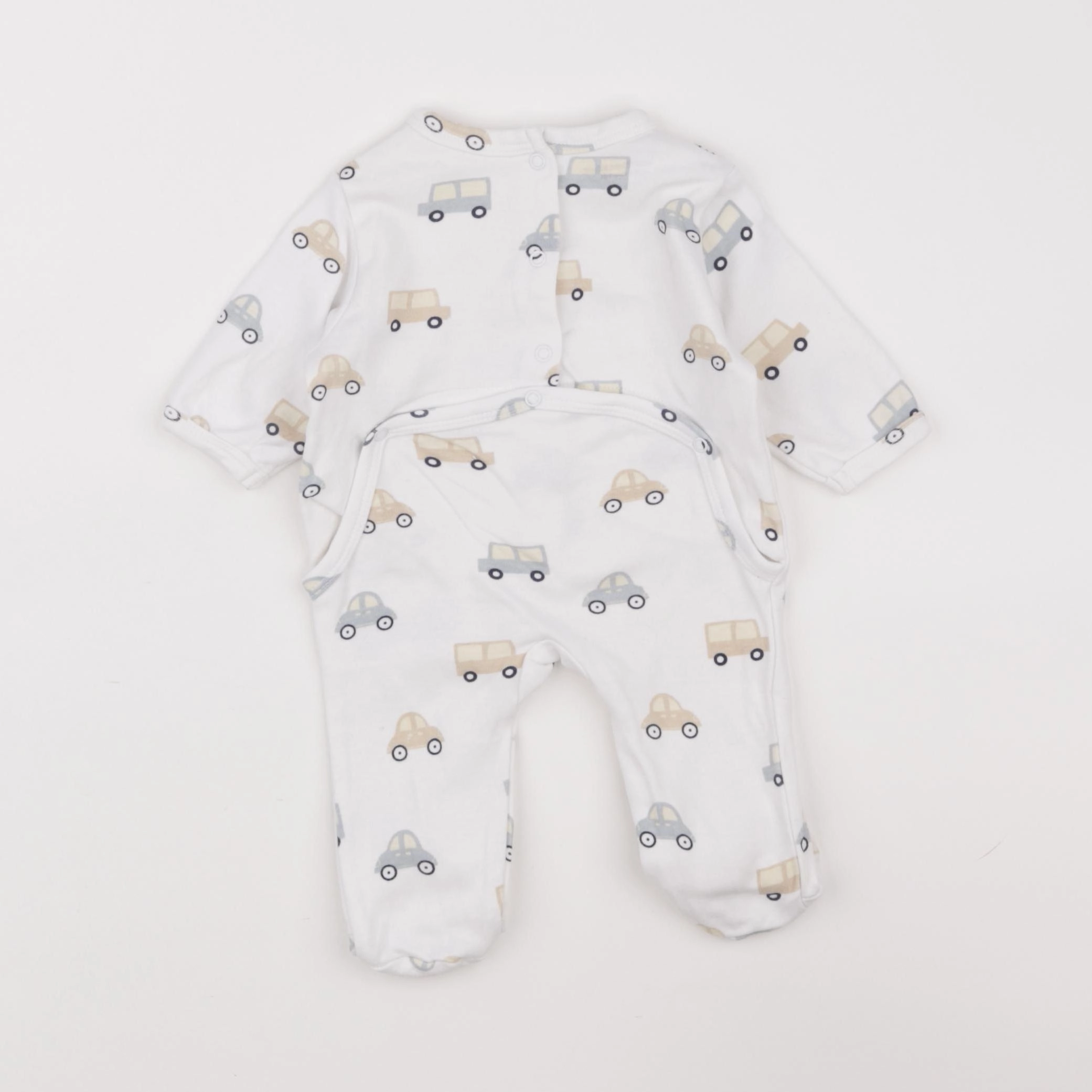 Vertbaudet - pyjama coton blanc - 1 mois