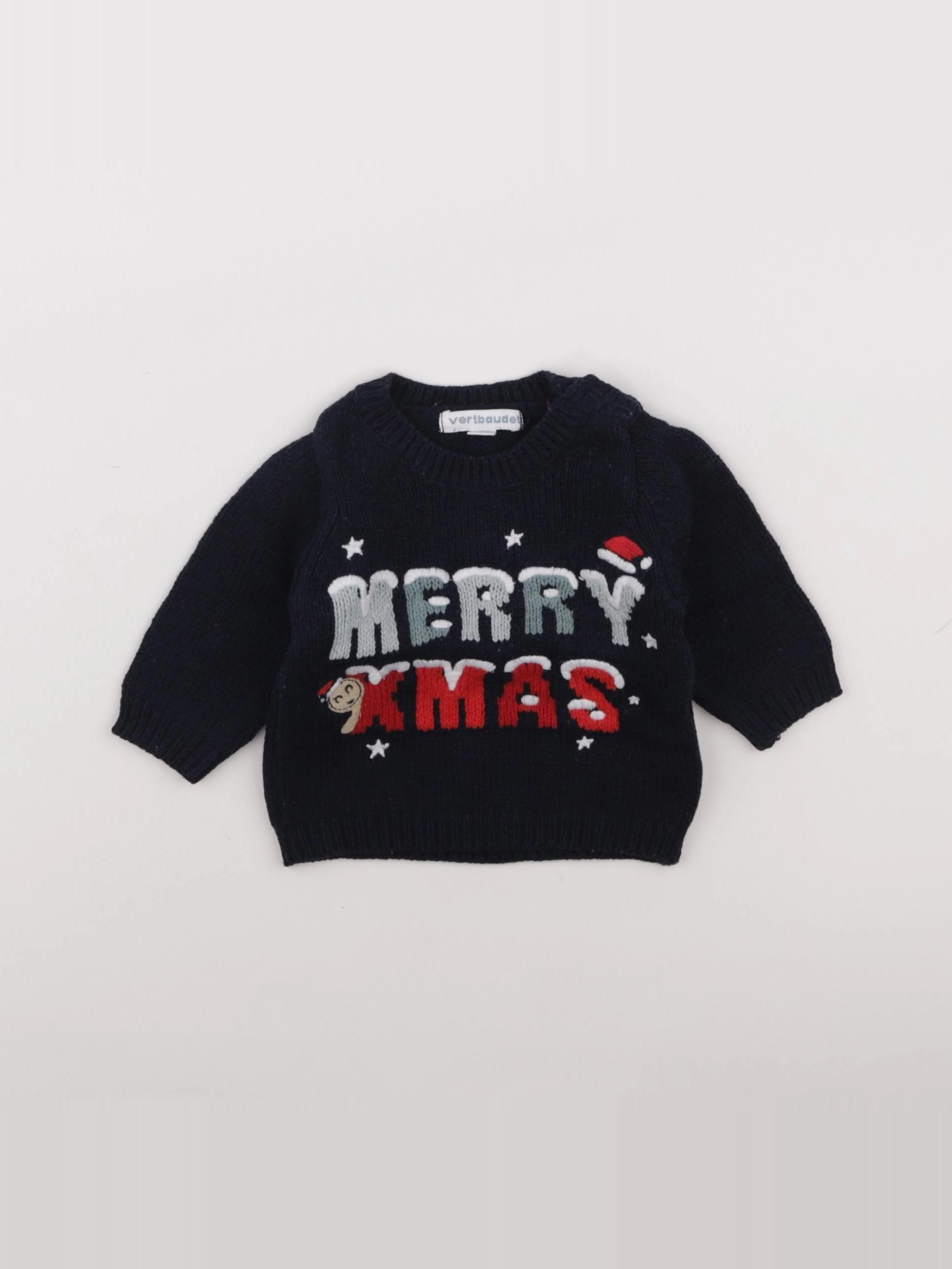 Vertbaudet - pull bleu - 3 mois