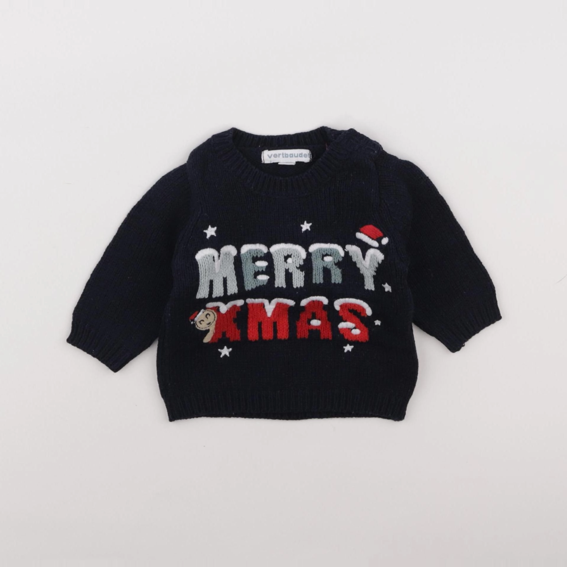 Vertbaudet - pull bleu - 3 mois