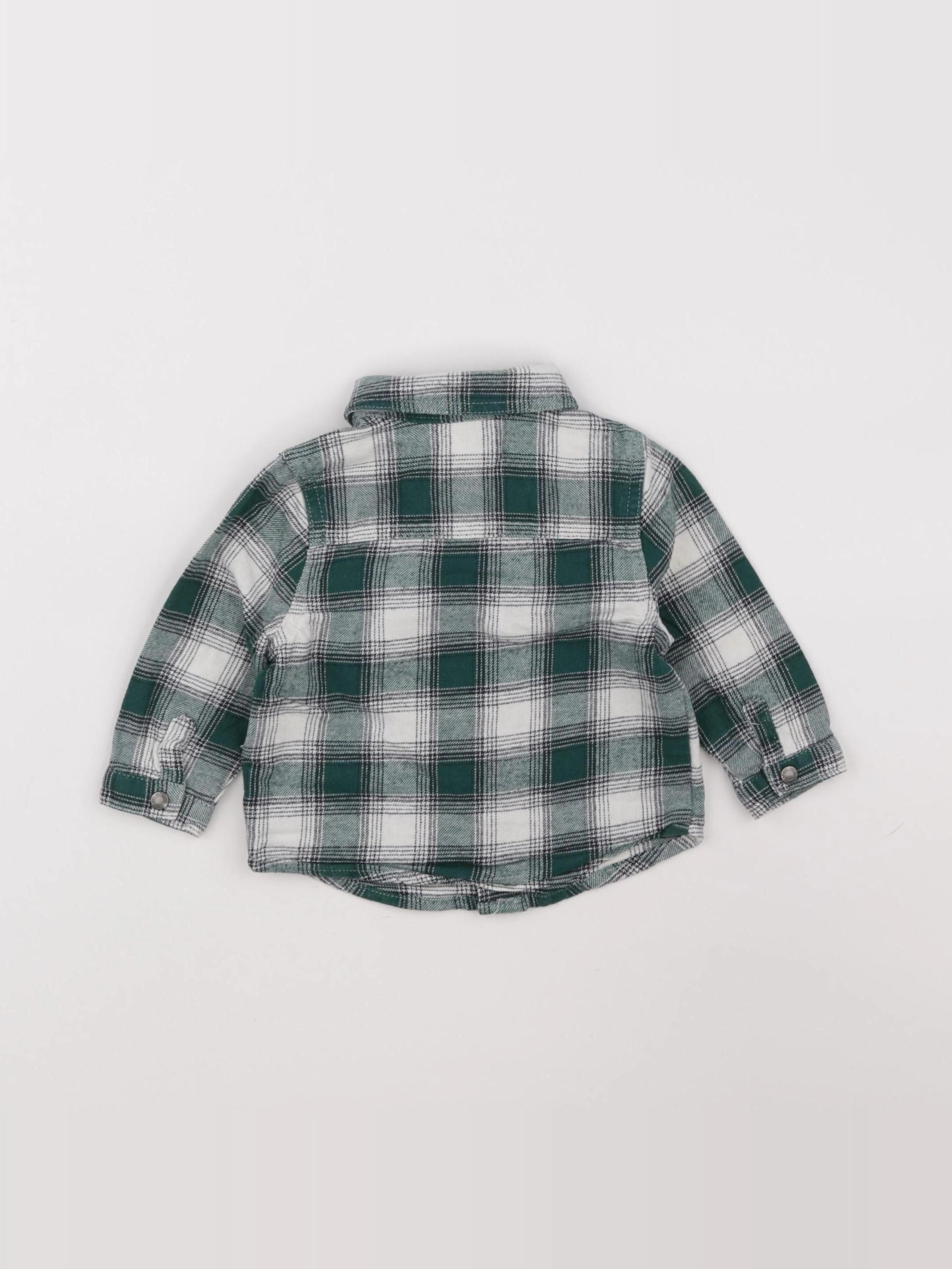 Vertbaudet - chemise vert - 9 mois