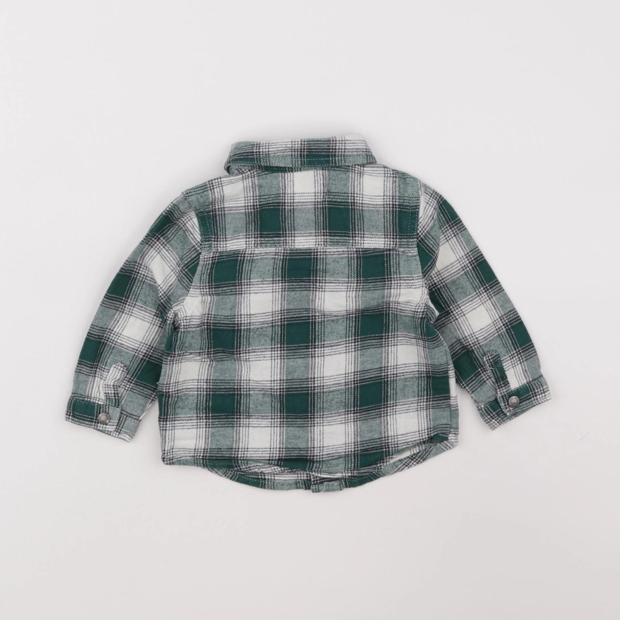 Vertbaudet - chemise vert - 9 mois