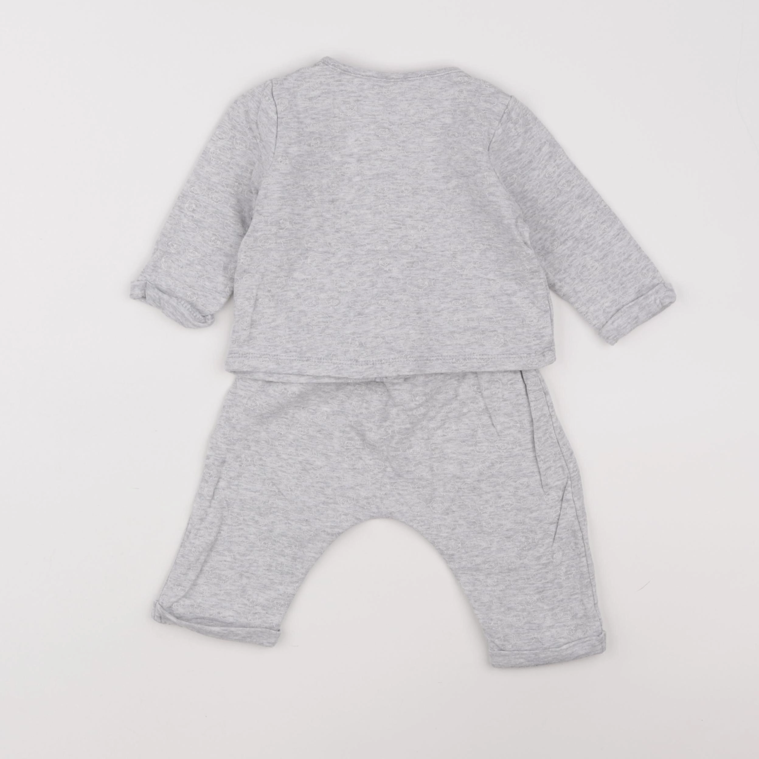 Vertbaudet - ensemble gris - 6 mois