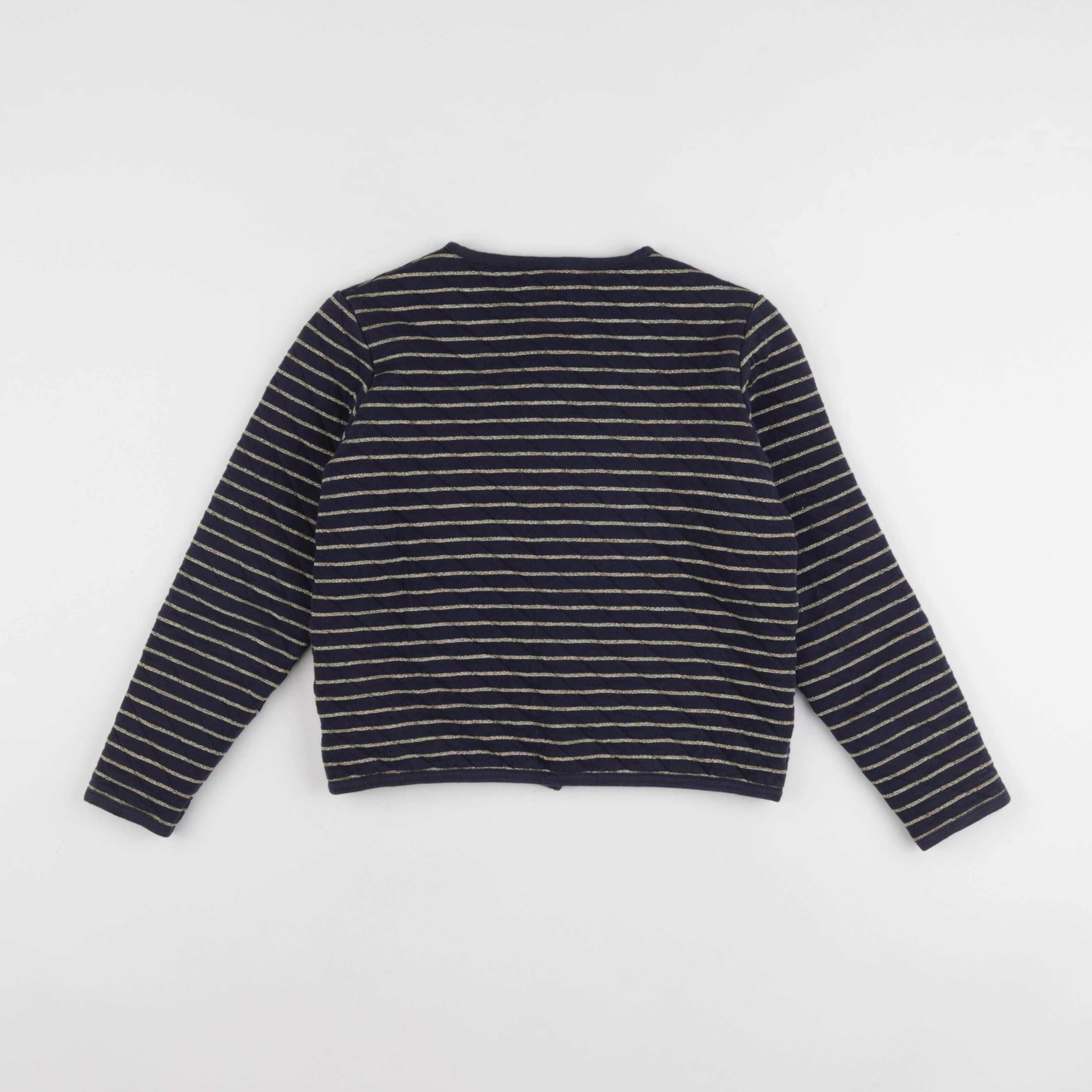 Petit Bateau - sweat bleu, or - 10 ans