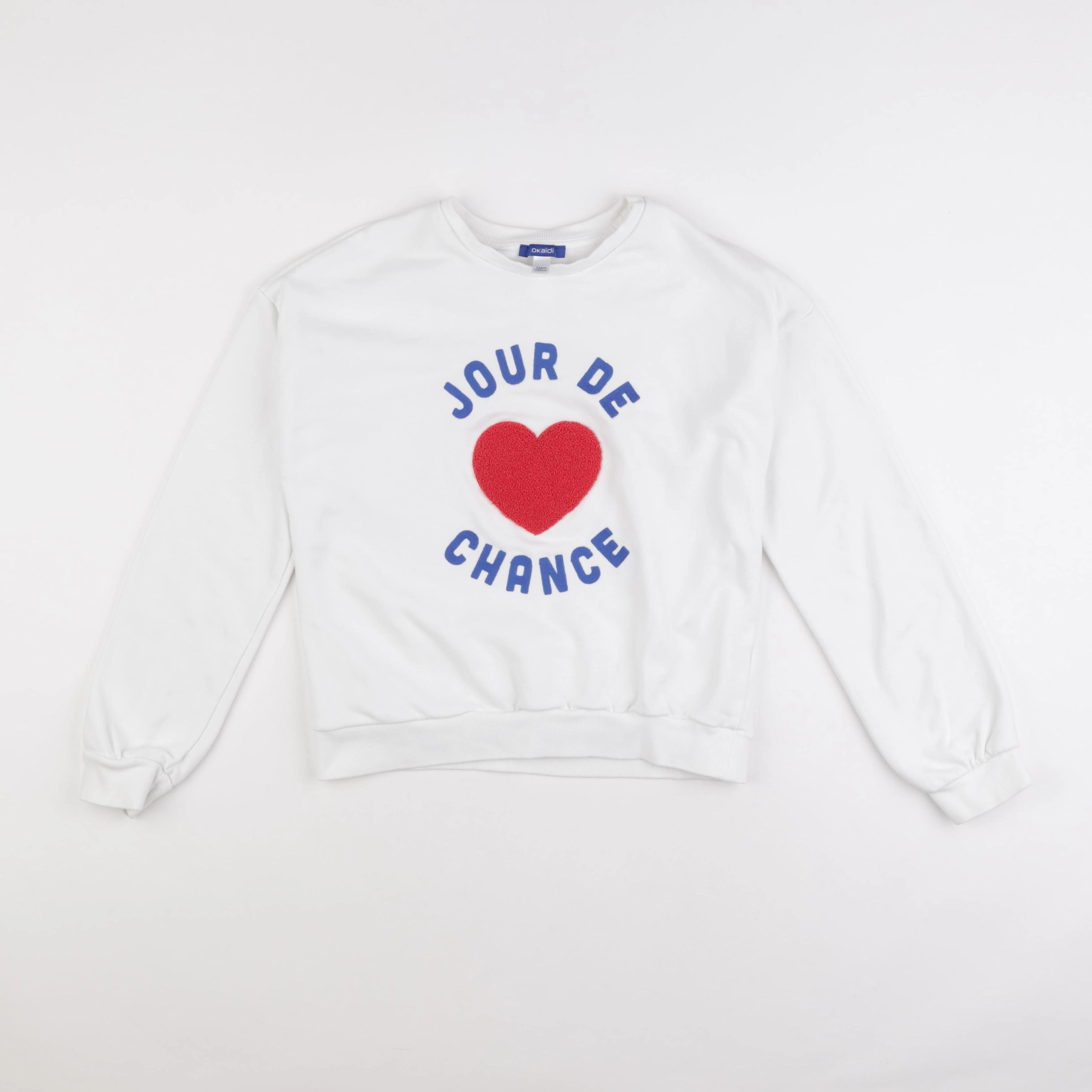 Okaidi - sweat blanc - 12 ans