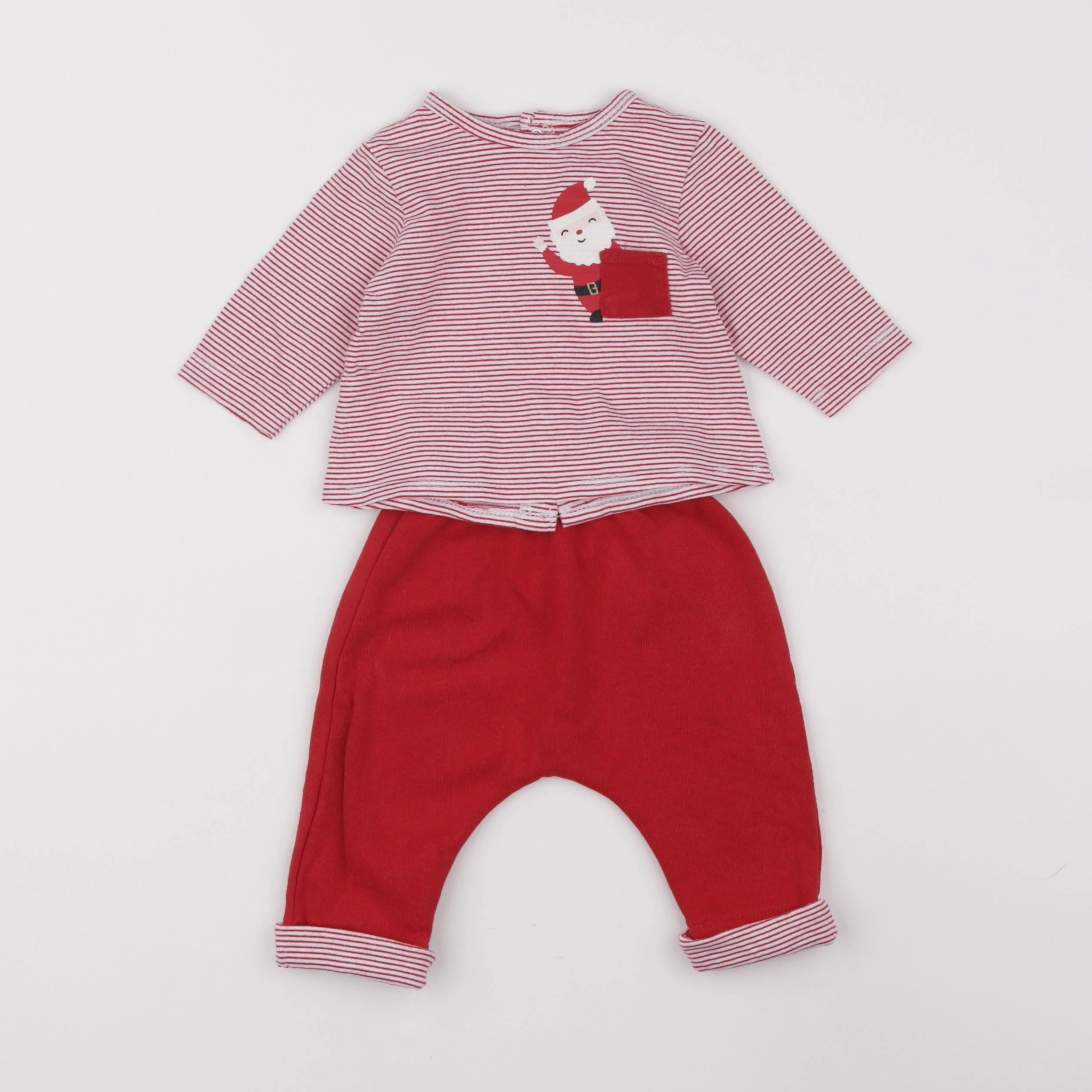 Vertbaudet - ensemble rouge - 3 mois