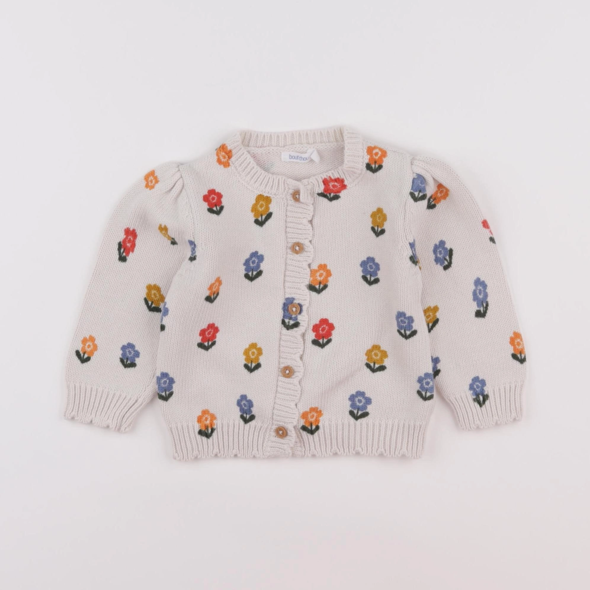 Boutchou - gilet multicolore - 9 mois