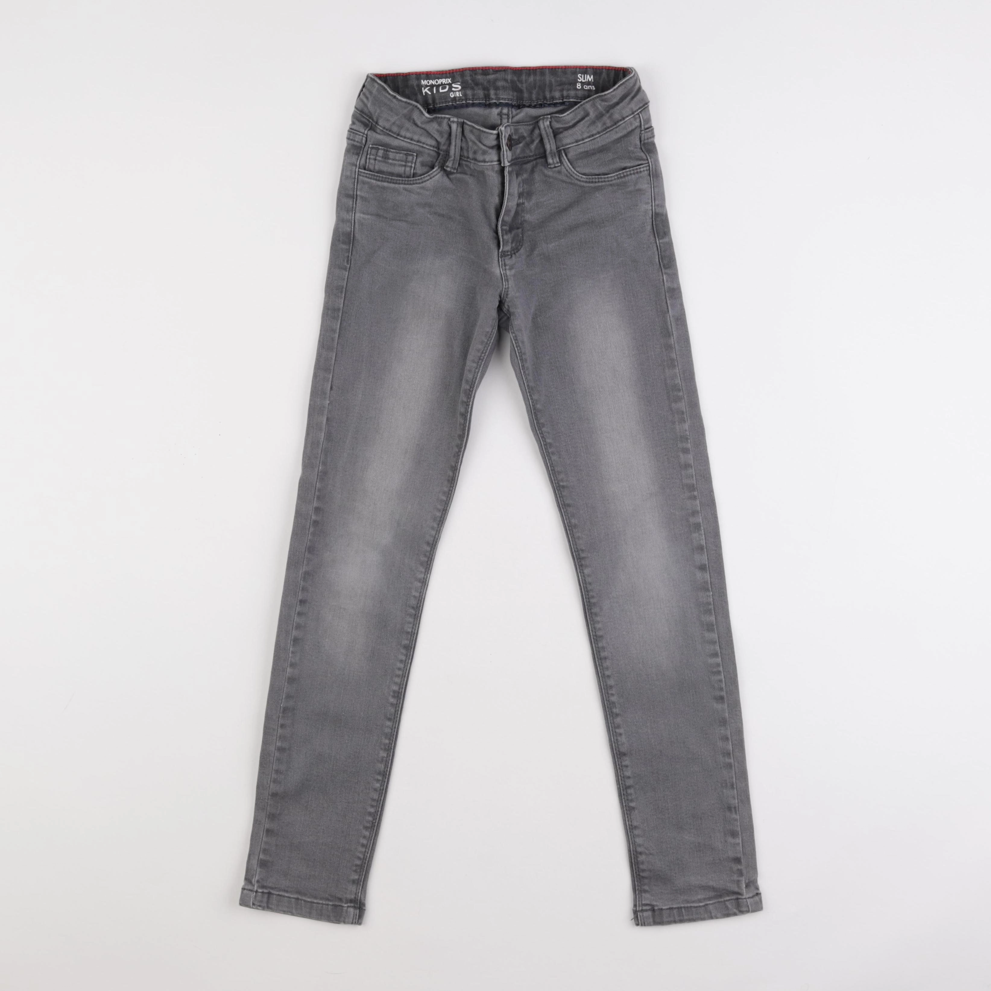 Monoprix - jean gris - 8 ans