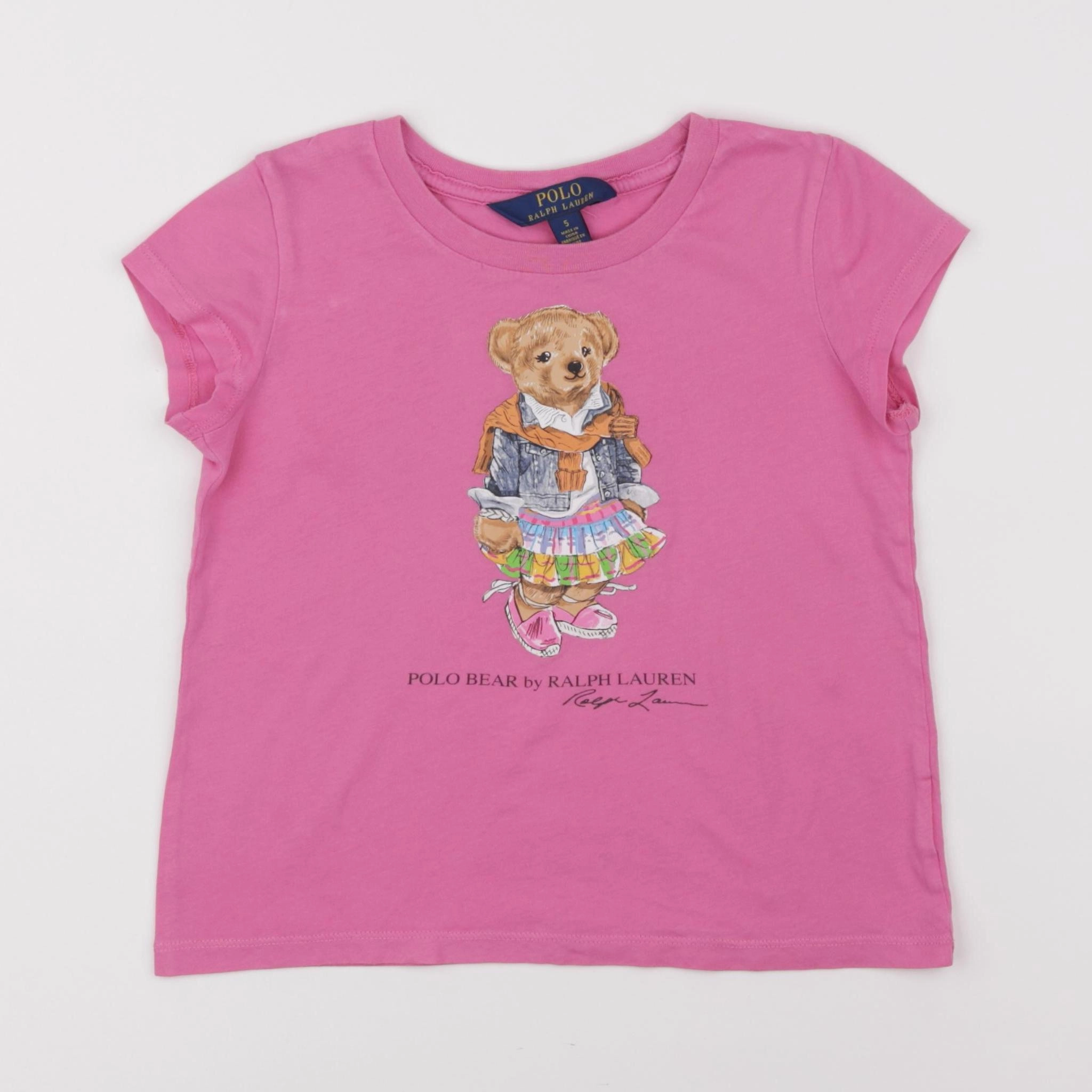 Ralph Lauren - tee-shirt rose - 5 ans