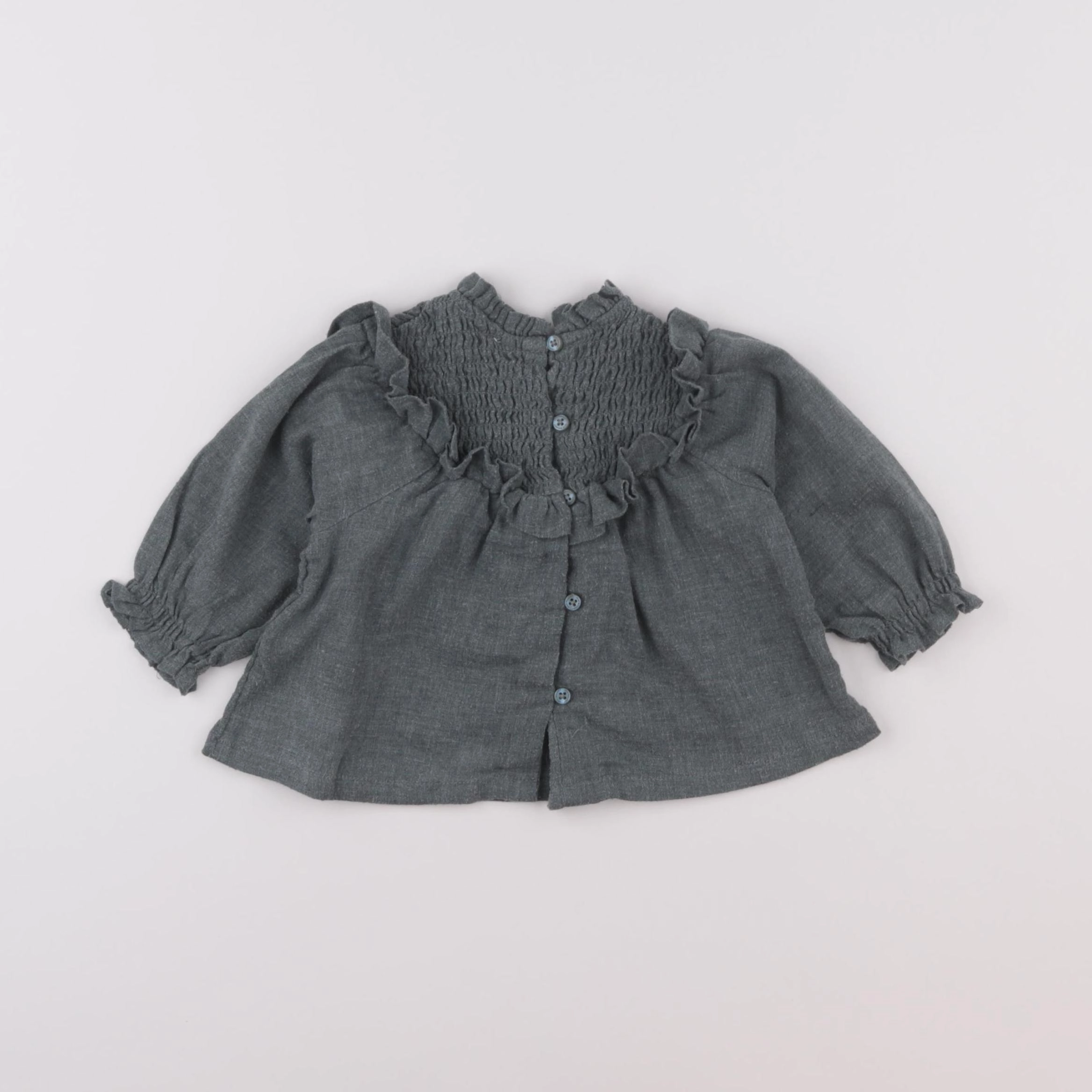 Vertbaudet - blouse vert - 3 mois