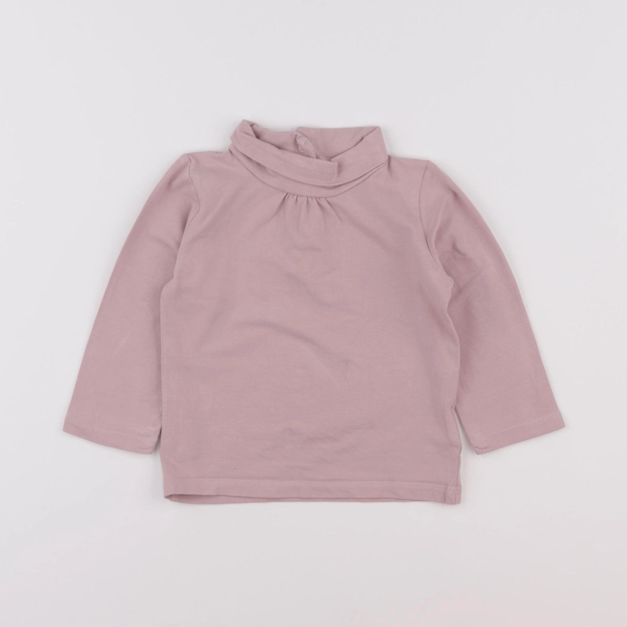 Vertbaudet - sous-pull rose - 12 mois