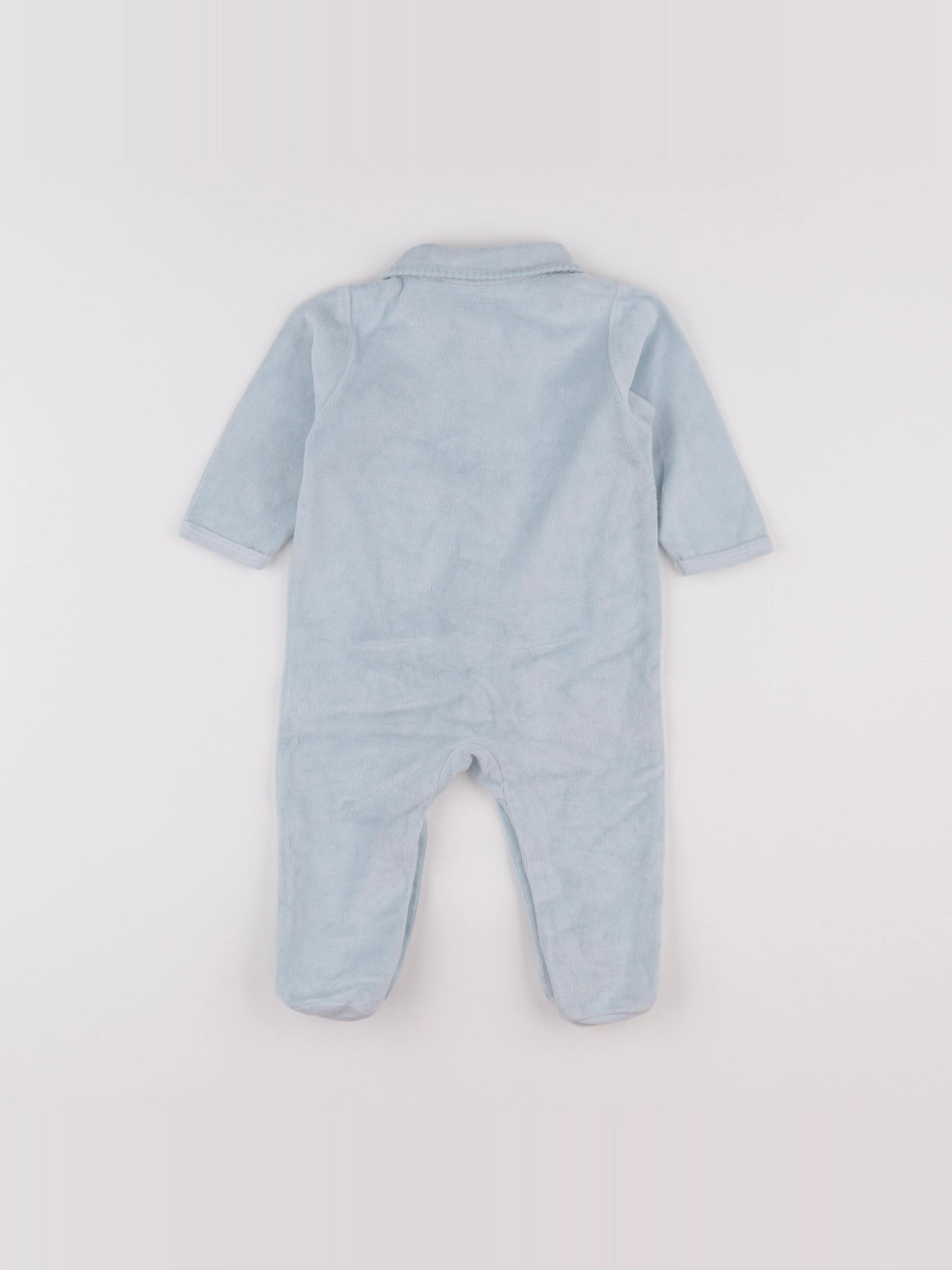 Vertbaudet - pyjama velours bleu - 6 mois