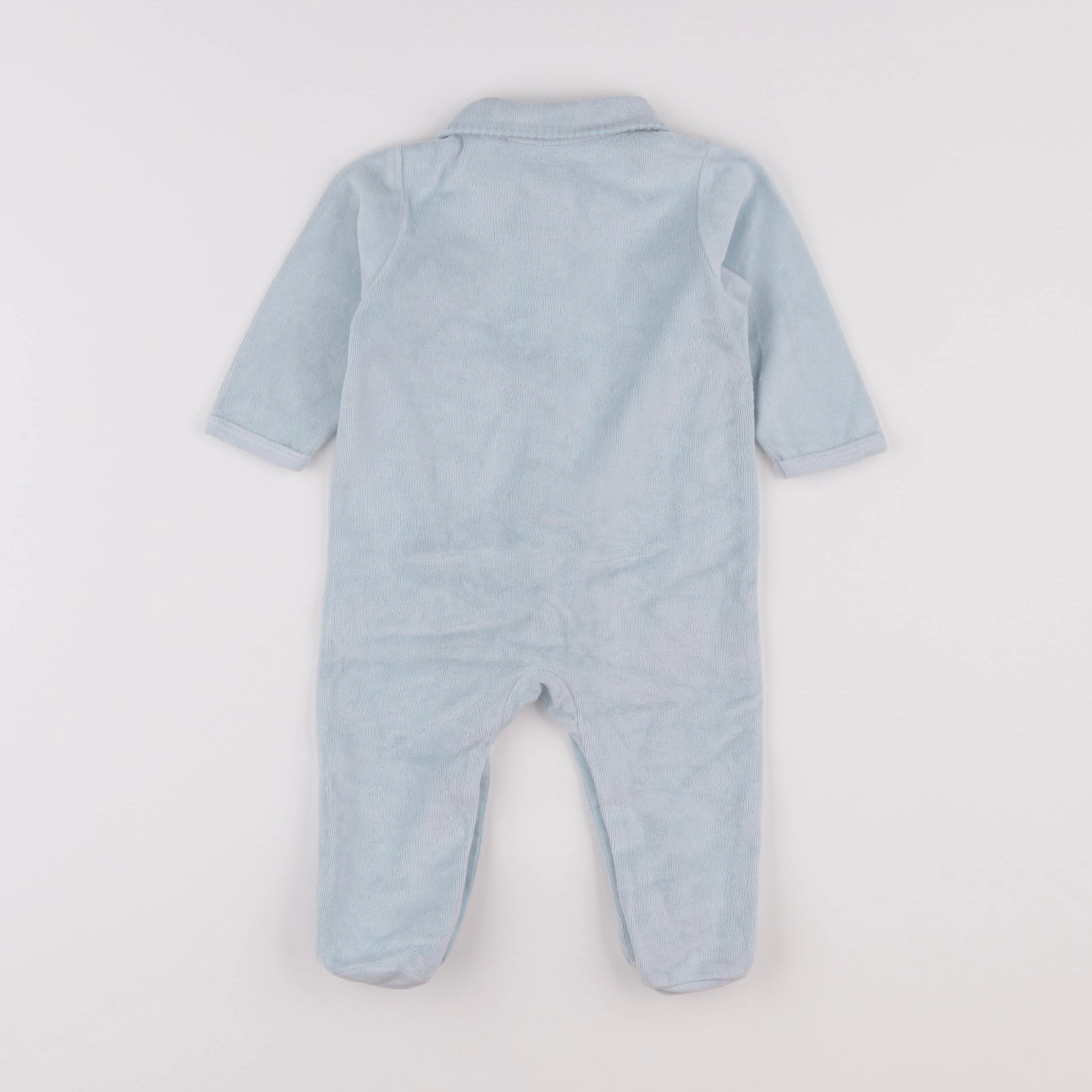 Vertbaudet - pyjama velours bleu - 6 mois