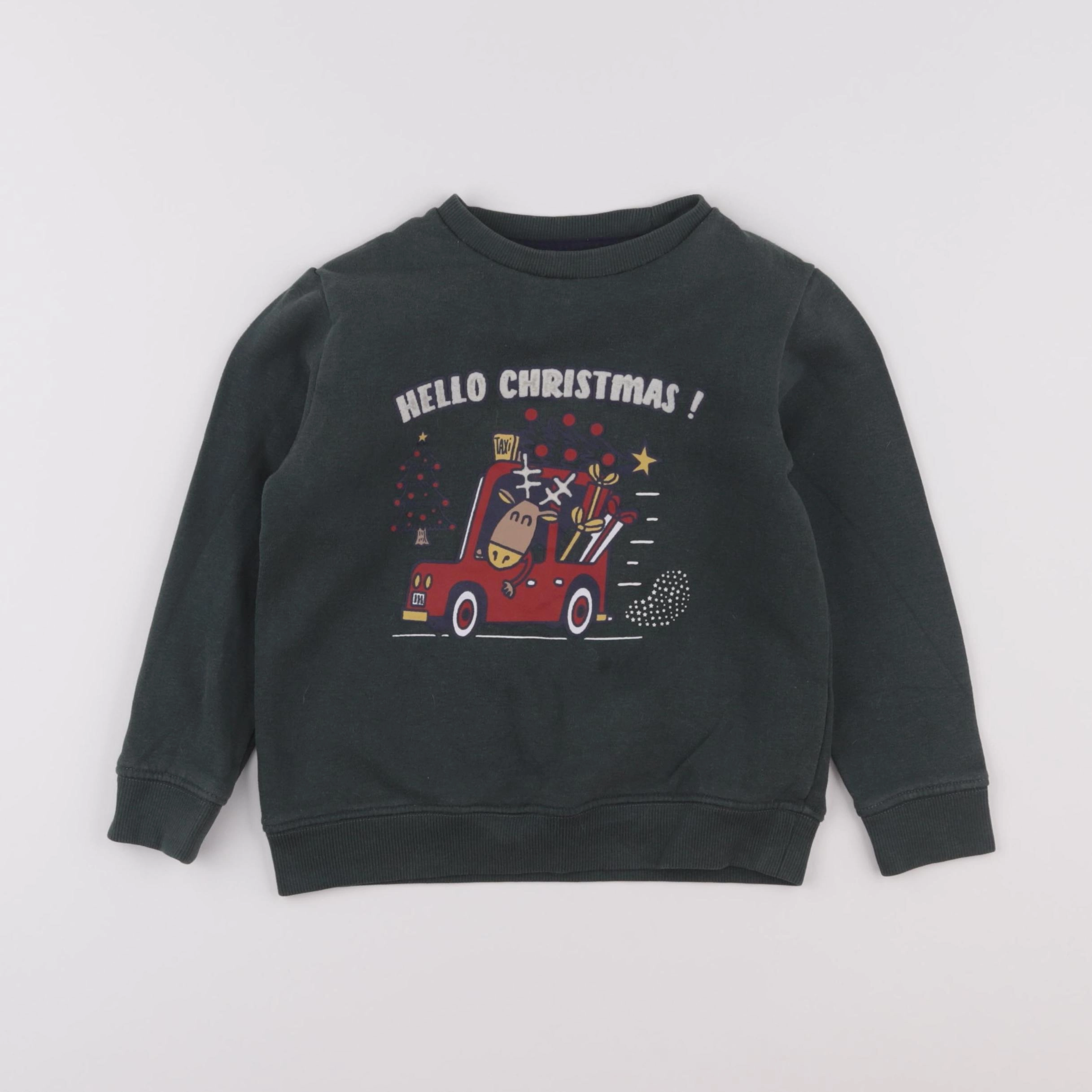 Vertbaudet - sweat vert - 5 ans