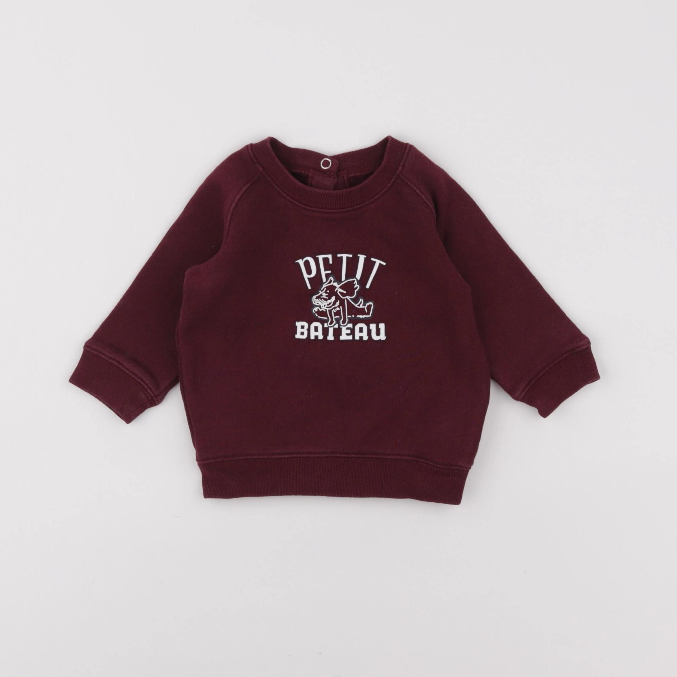 Petit Bateau - sweat rouge - 6 mois
