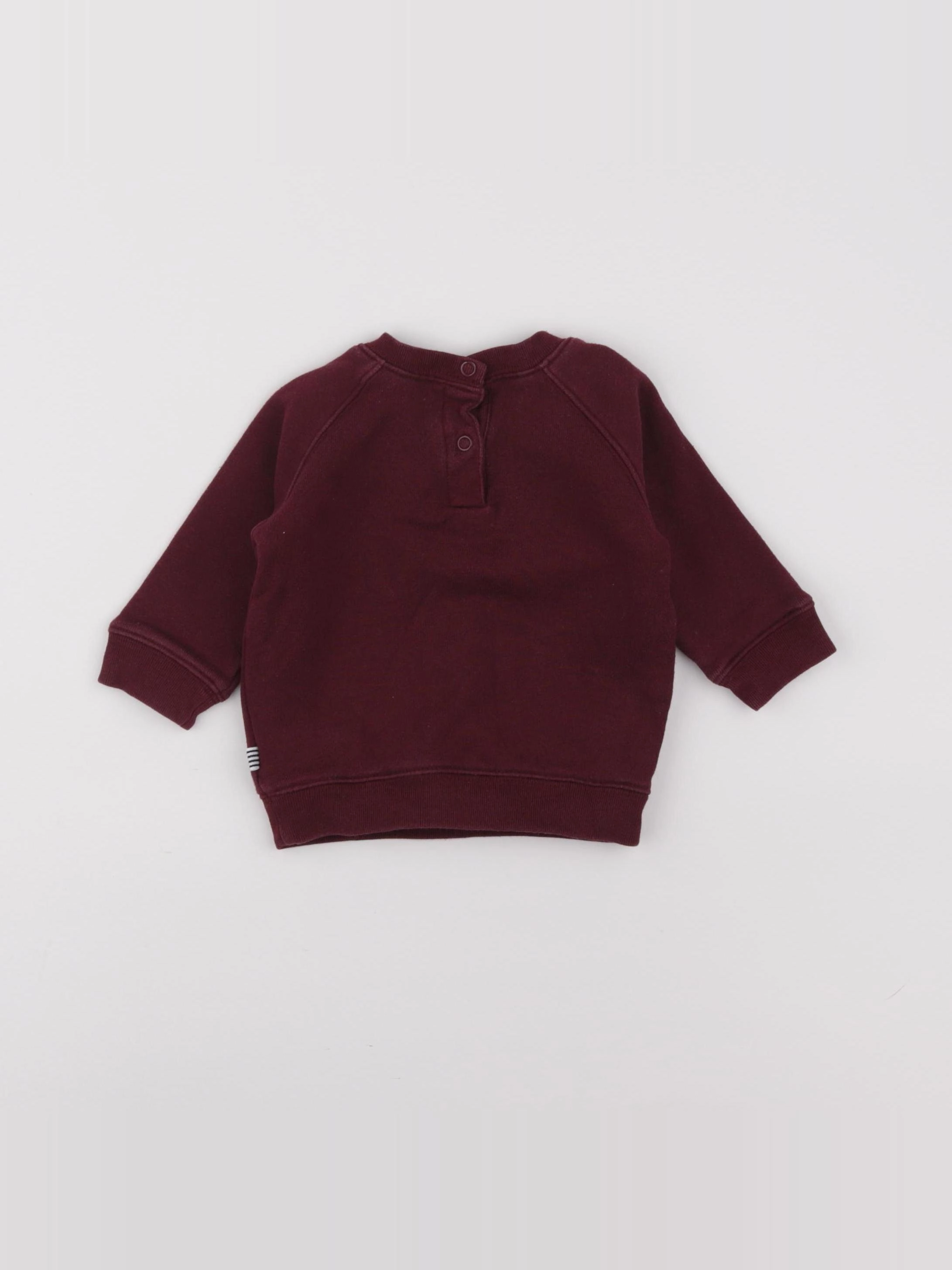 Petit Bateau - sweat rouge - 6 mois