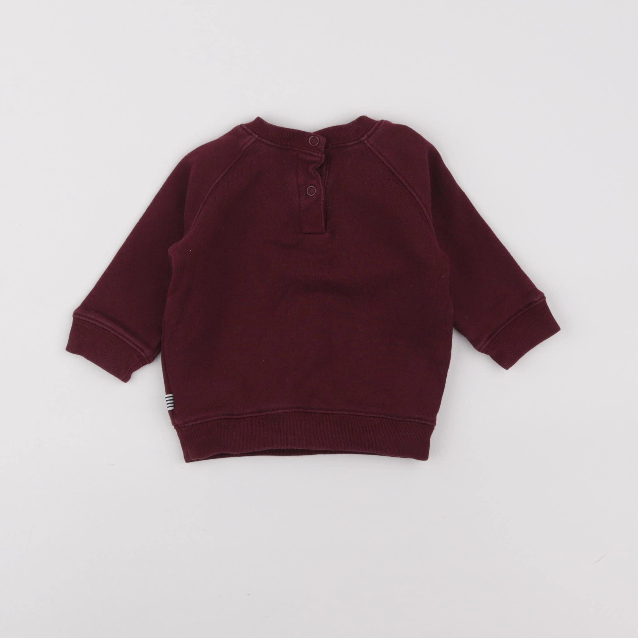 Petit Bateau - sweat rouge - 6 mois