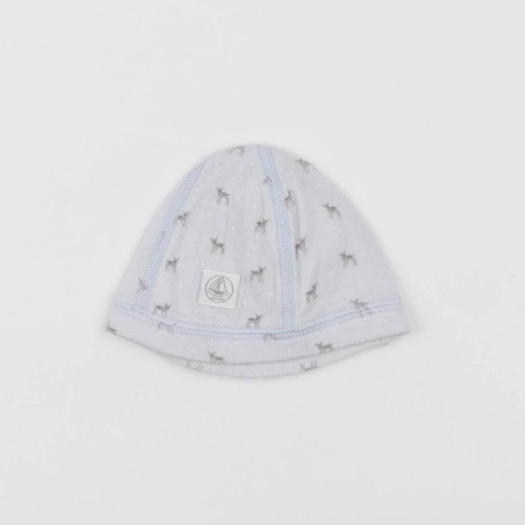 Petit Bateau - bonnet de naissance bleu - 1 mois