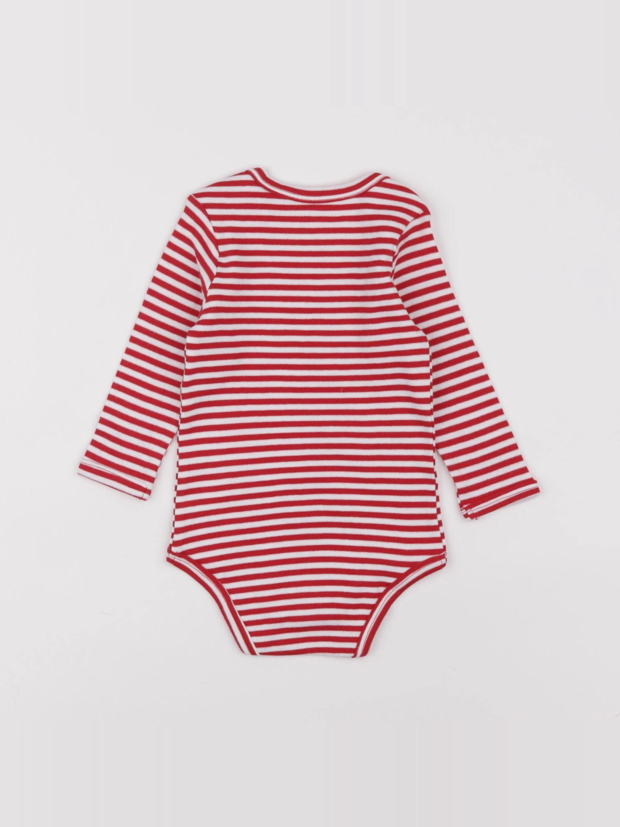 Vertbaudet - body rouge - 9 mois