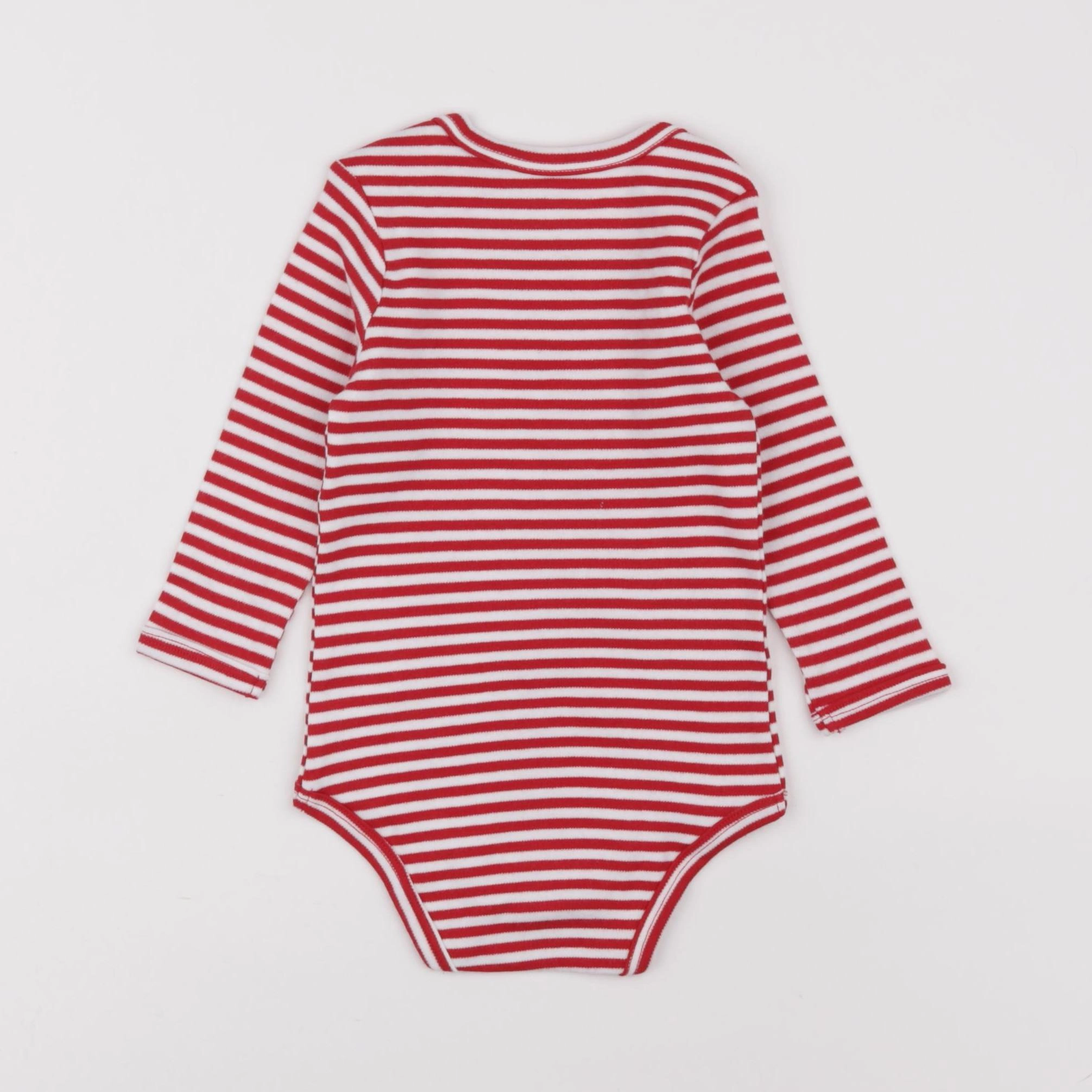 Vertbaudet - body rouge - 9 mois