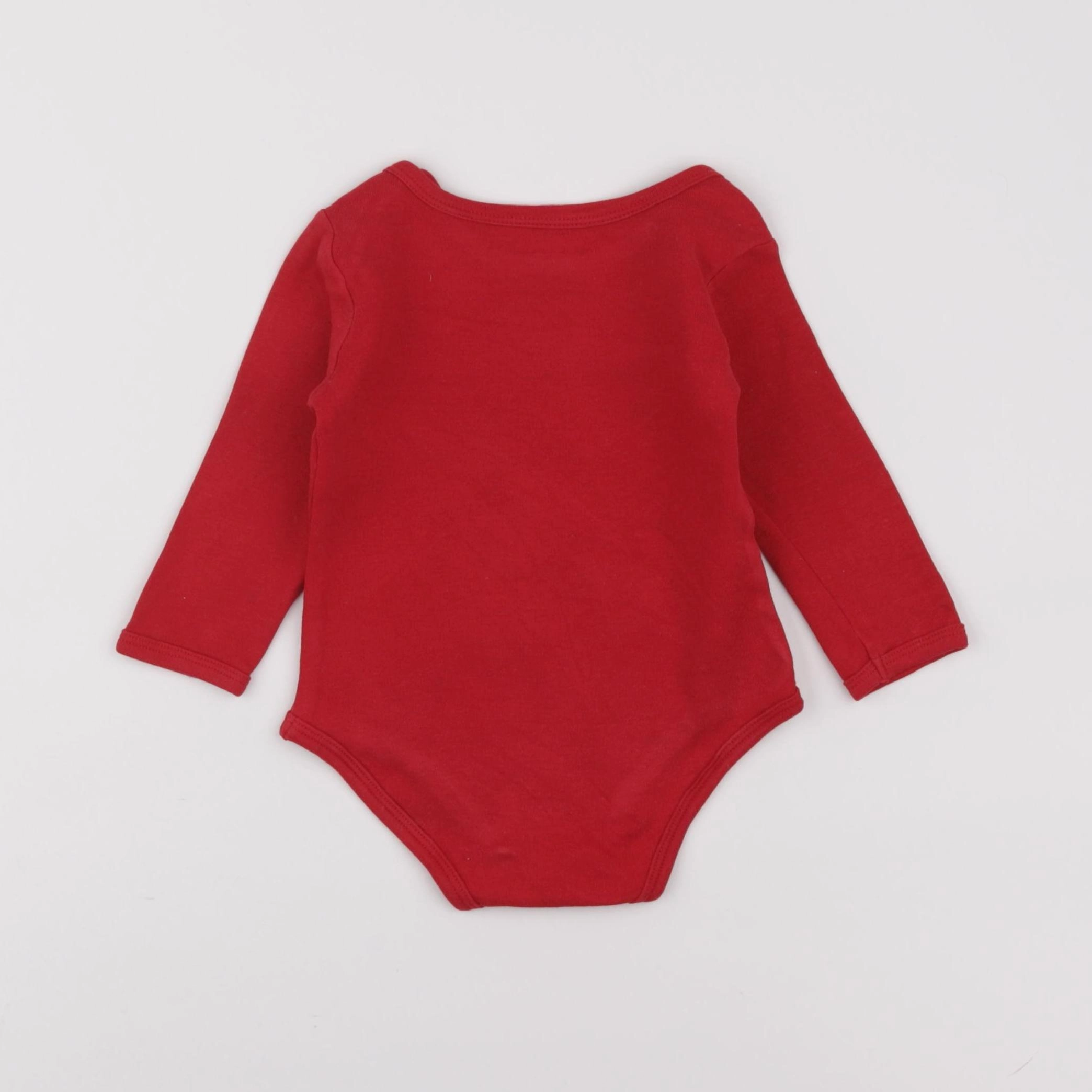 Vertbaudet - body rouge - 9 mois