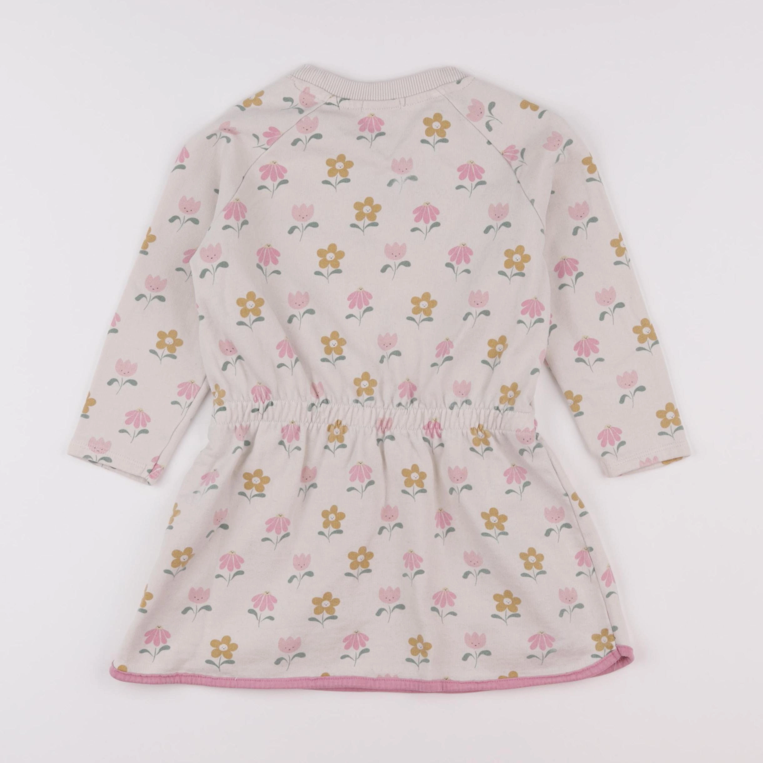 Vertbaudet - robe blanc, rose - 4 ans
